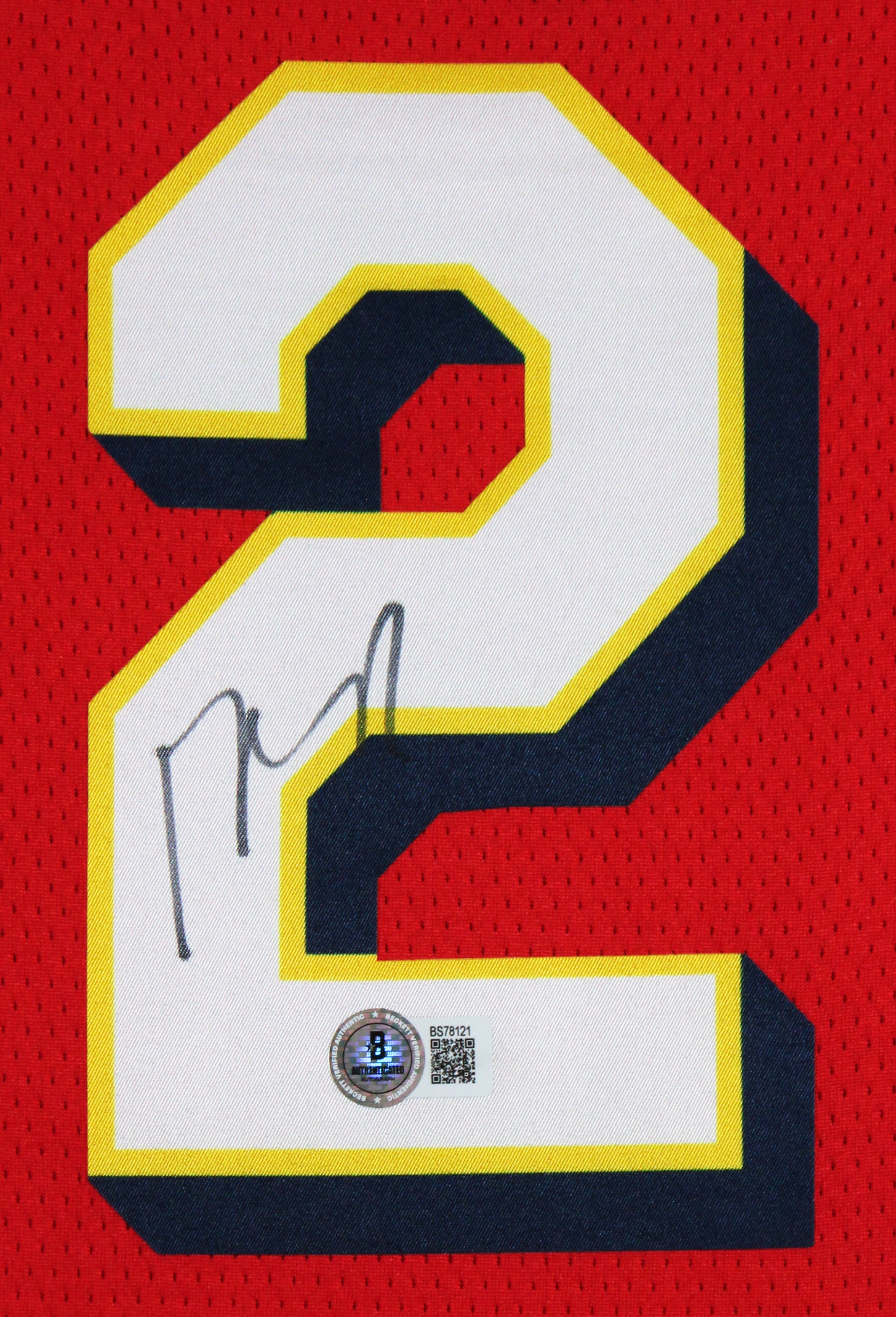 Thunder Shai Gilgeous-Alexander Signed Red ASG Nike Swingman Framed Jersey BAS