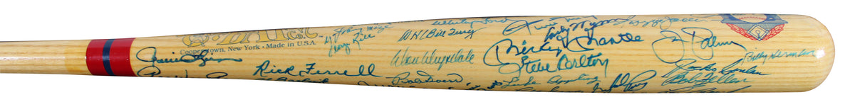 MLB HOFers (56) Mantle, Mays, Koufax, McCovey, Musial Signed HOF Logo Bat JSA