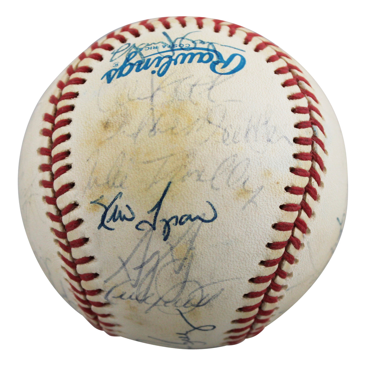 1992 Twins (32) Puckett, Wayne, Knoblauch +29 Signed OAL Baseball BAS #AE64190