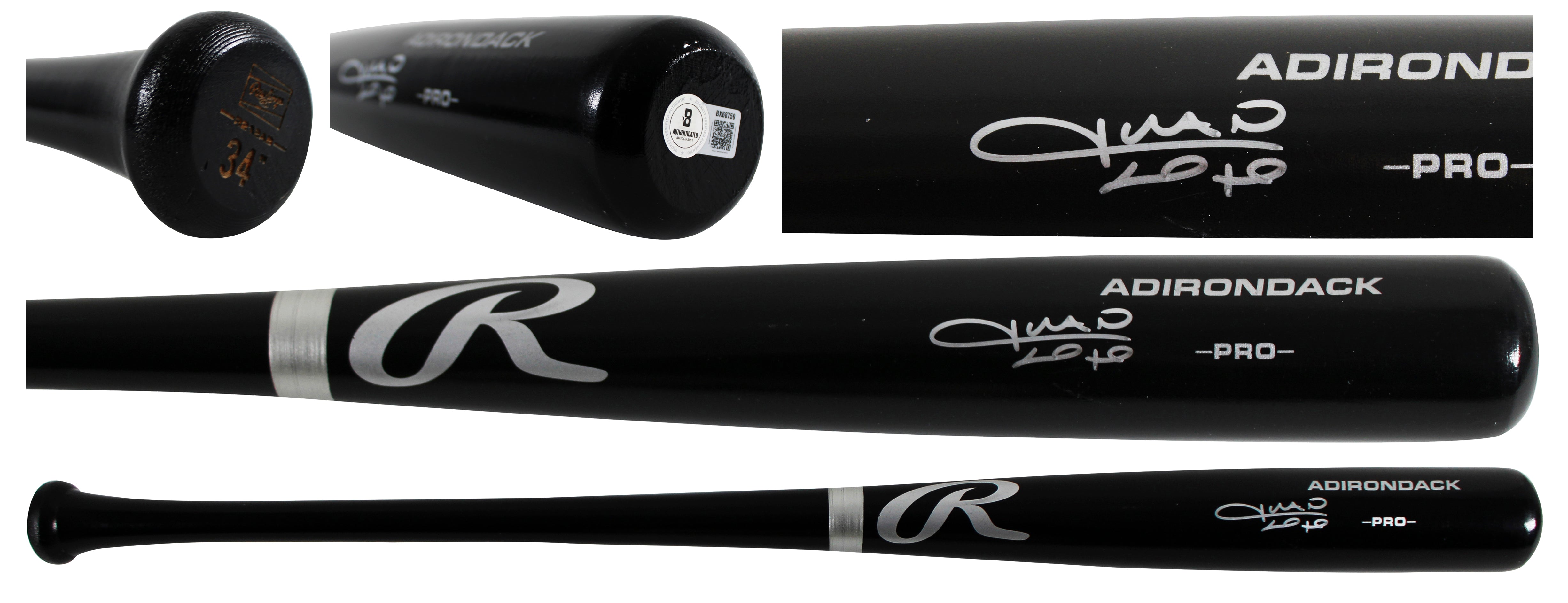 Mets Juan Soto Authentic Signed Black Rawlings Adirondack Baseball Bat BAS
