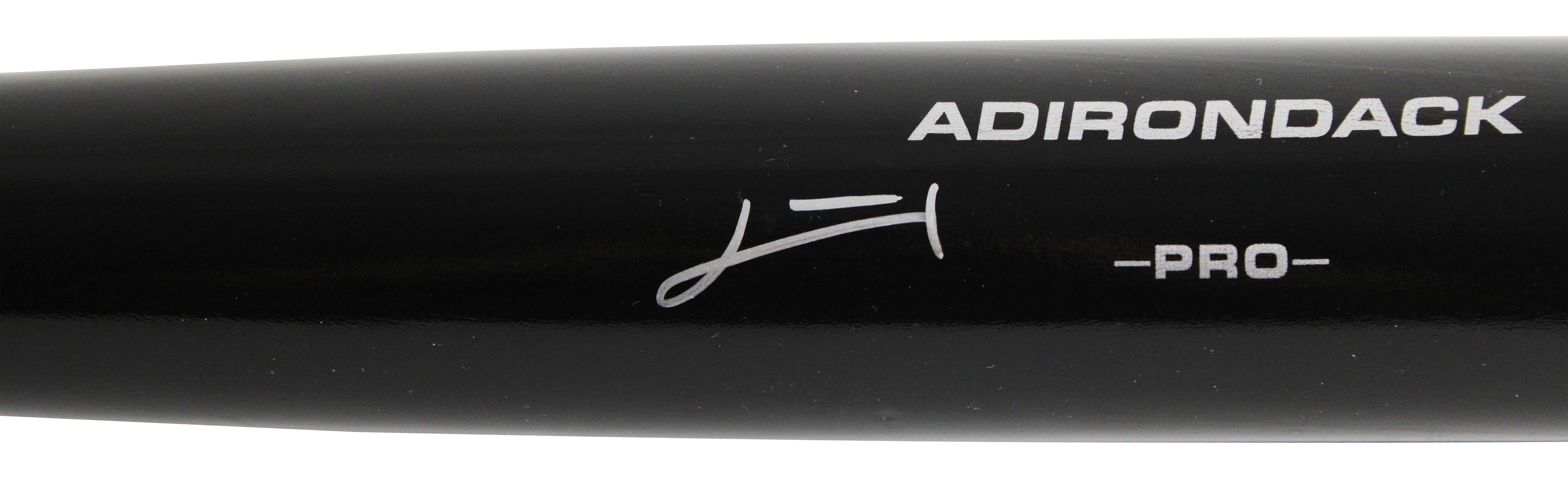 Rays Junior Caminero Authentic Signed Black Rawlings Adirondack Baseball Bat BAS