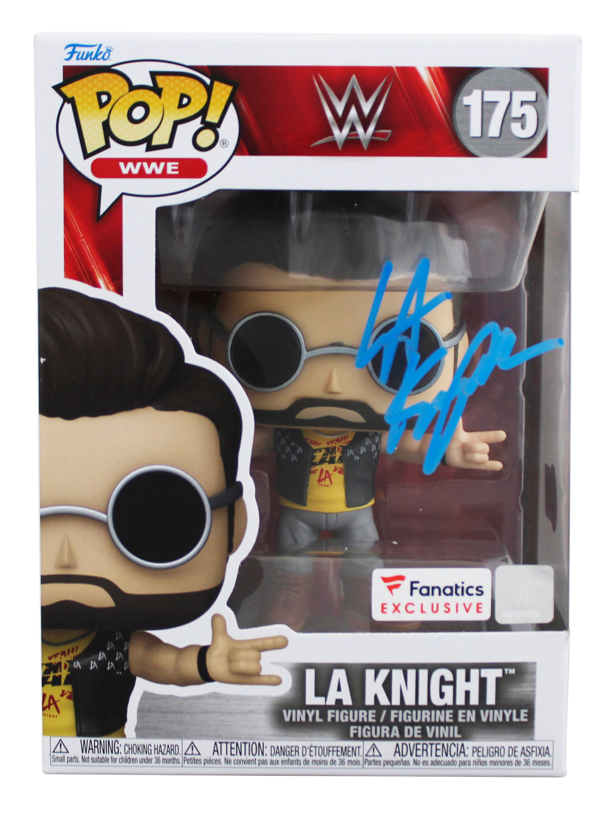 LA Knight Bro Authentic Signed WWE #175 Funko Pop Vinyl Figure BAS #BR79901