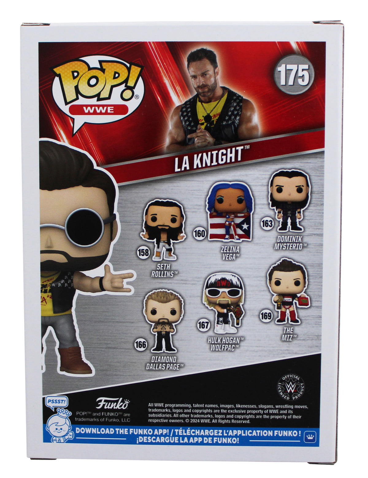 LA Knight Bro Authentic Signed WWE #175 Funko Pop Vinyl Figure BAS #BR79901