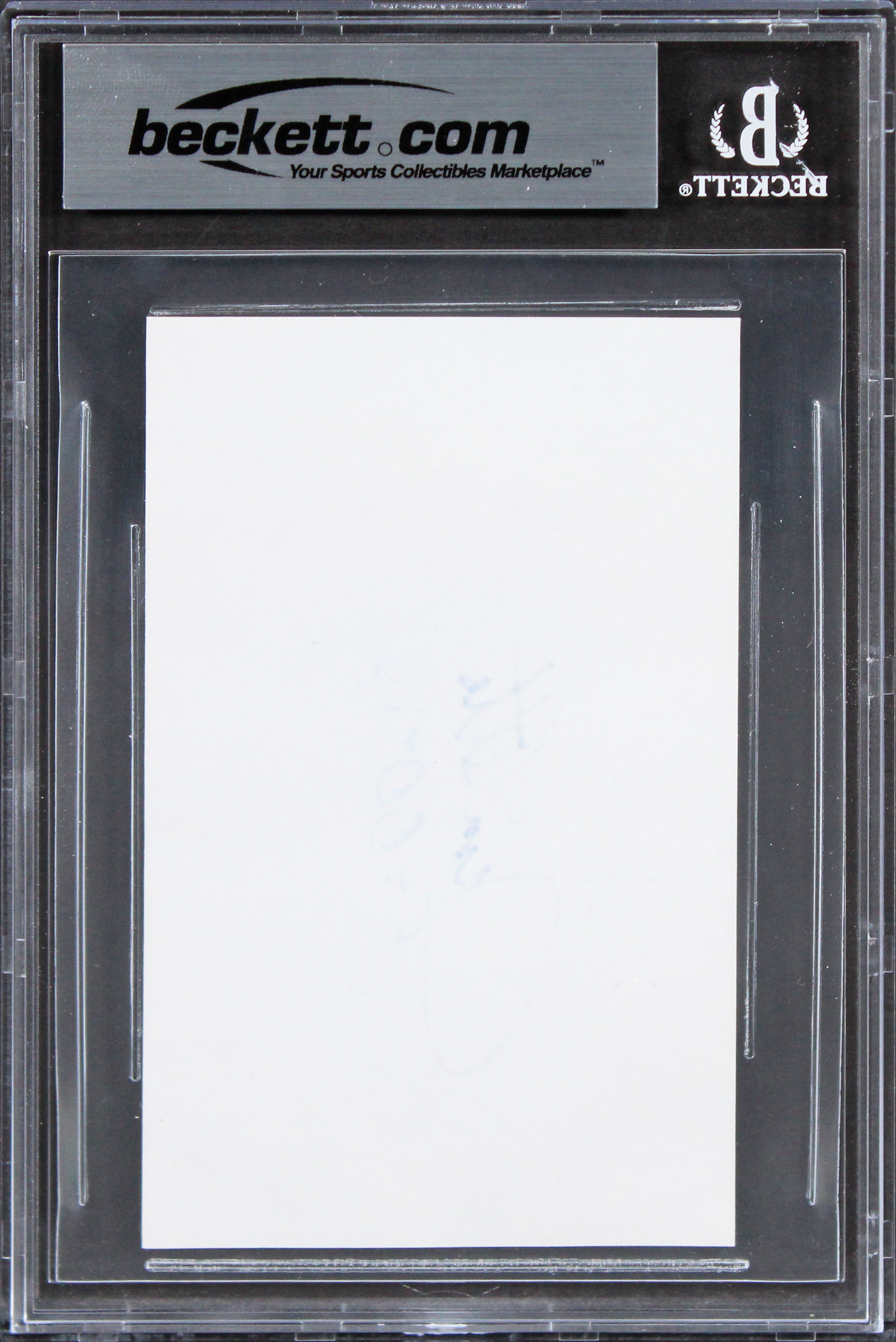 Raiders Jim Otto "00" Authentic Signed 3x5 Index Card Autographed BAS Slabbed