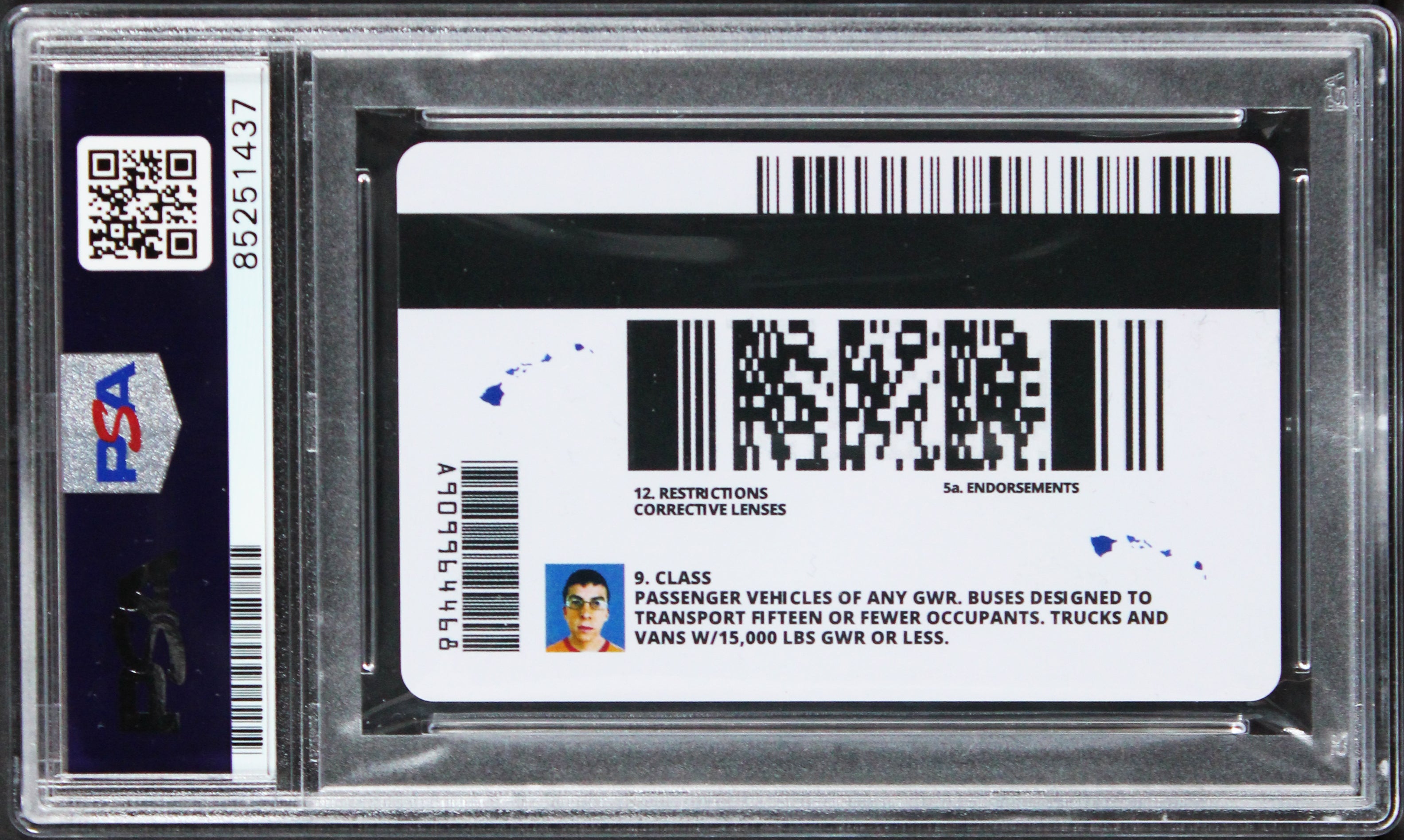 Christopher Mintz-Plasse Superbad Signed McLovin Replica Driver License PSA Slab