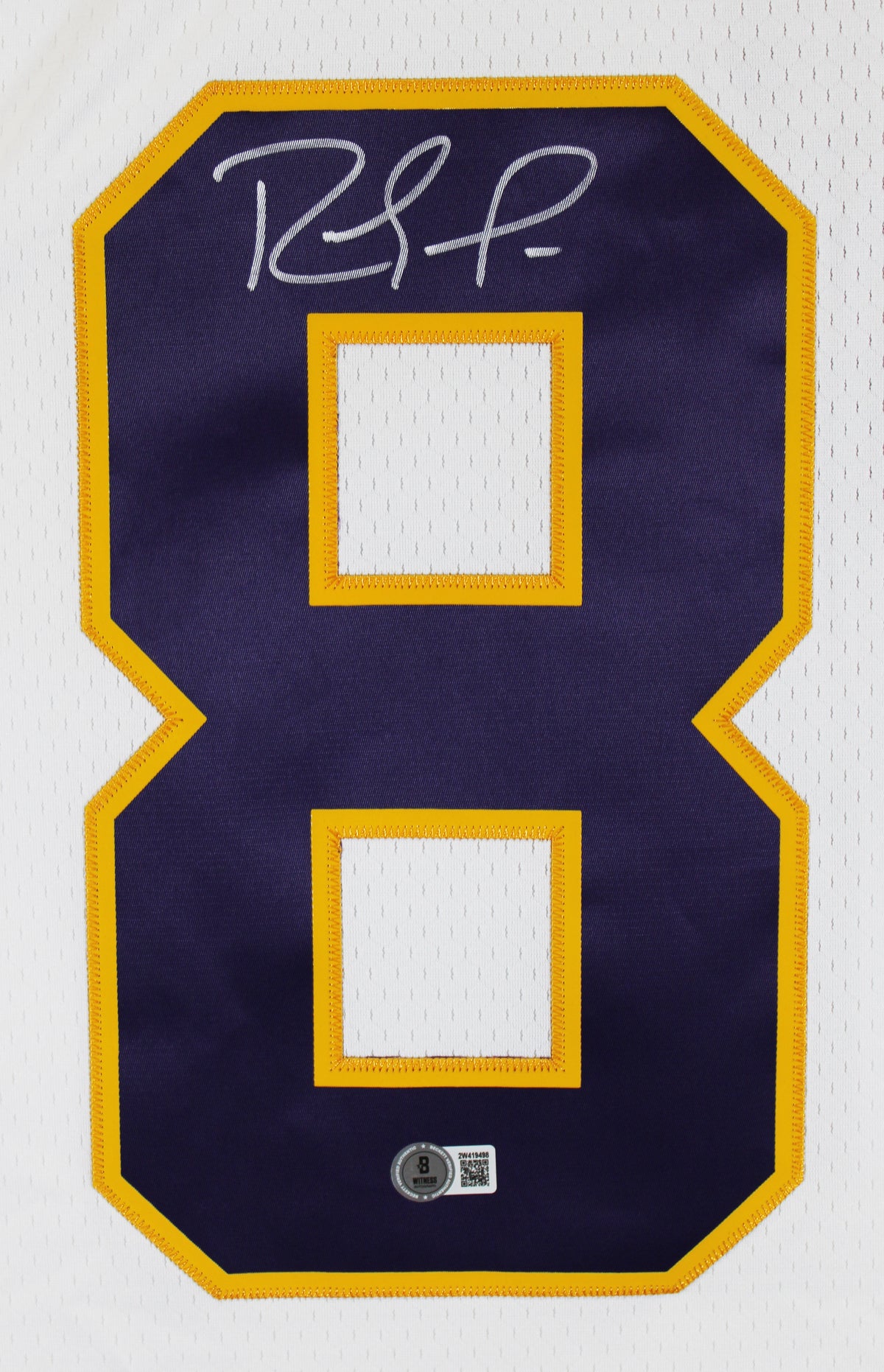 Vikings Randy Moss Signed White 1998 M&N Throwback Framed Jersey BAS Witnessed