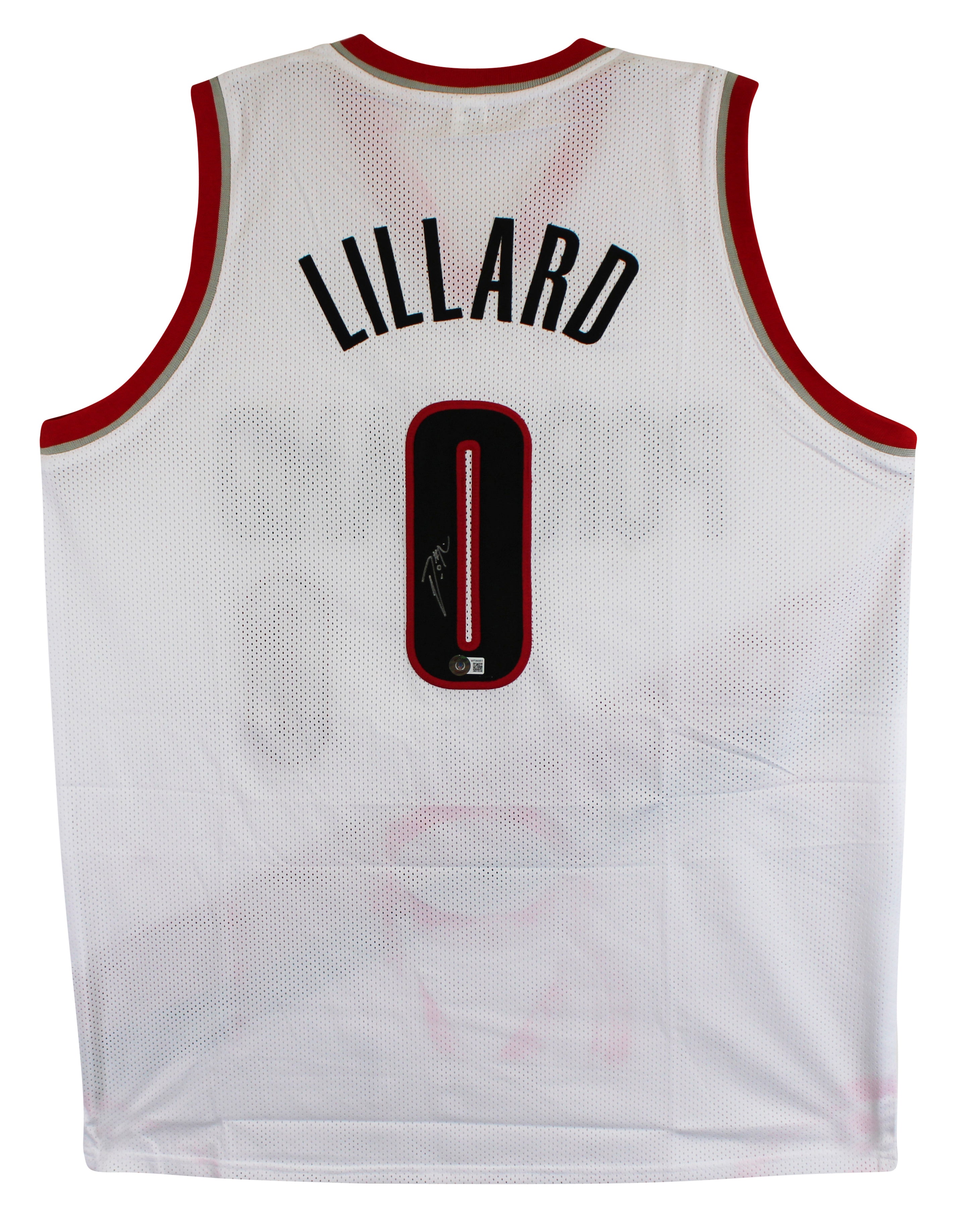 Damian Lillard Authentic Signed White Pro Style Jersey BAS Witnessed #WT88991