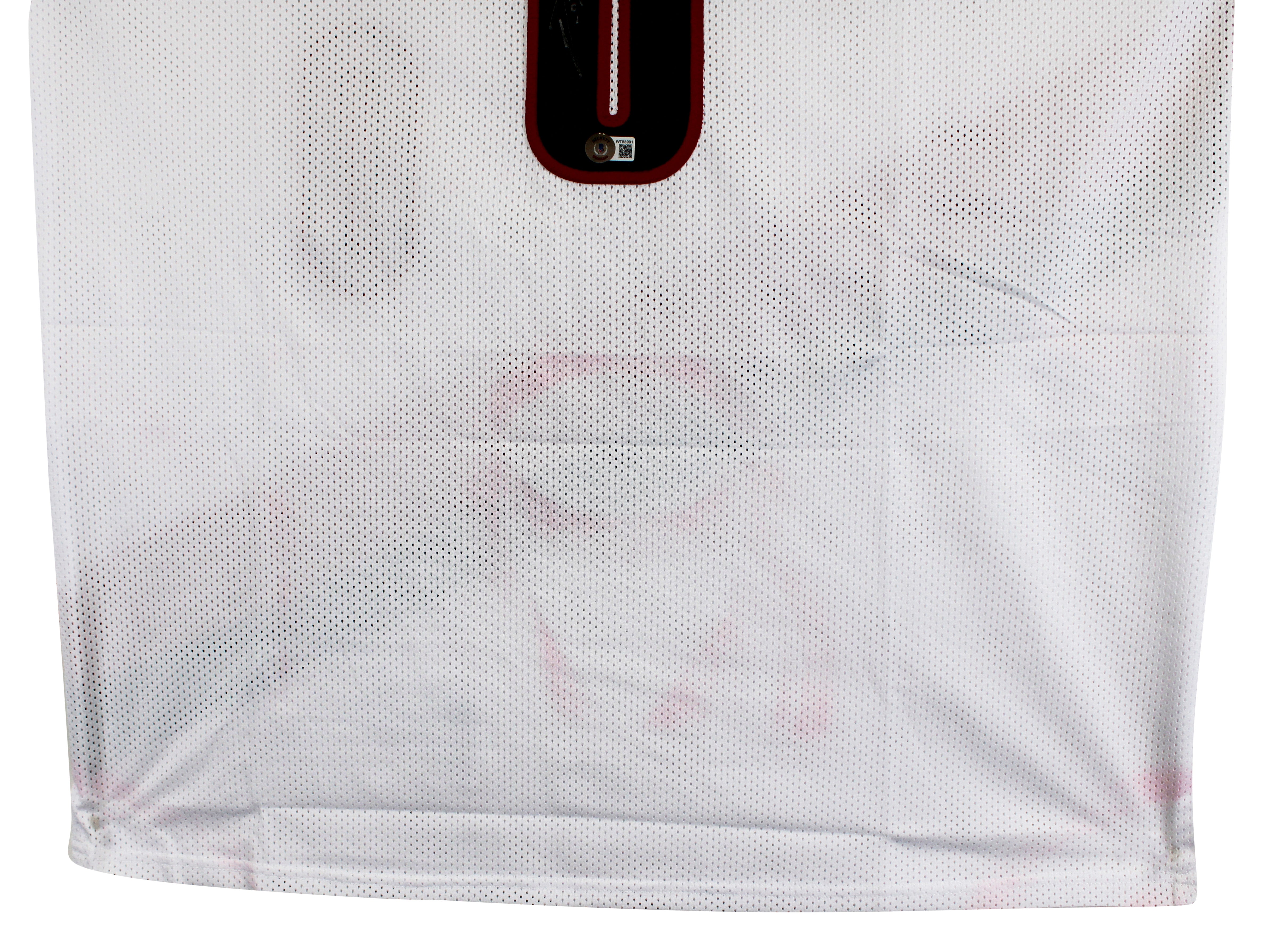 Damian Lillard Authentic Signed White Pro Style Jersey BAS Witnessed #WT88991