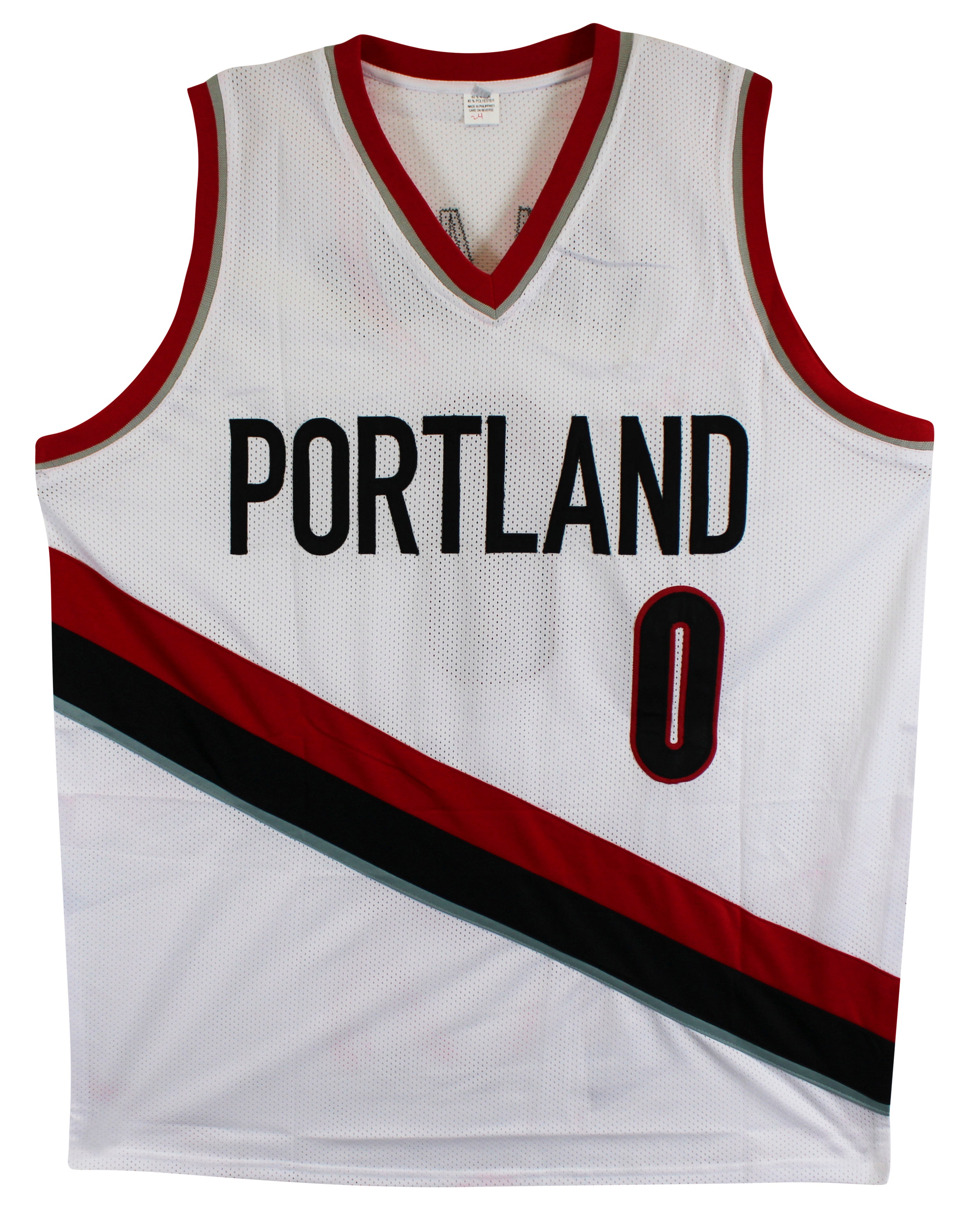 Damian Lillard Authentic Signed White Pro Style Jersey BAS Witnessed #WT88991