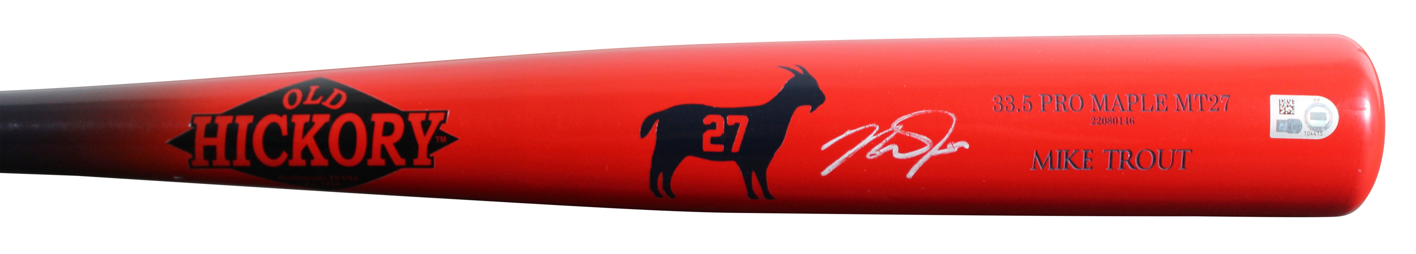 Angels Mike Trout Signed Old Hickory Player Model Baseball Bat MLB #YP104415