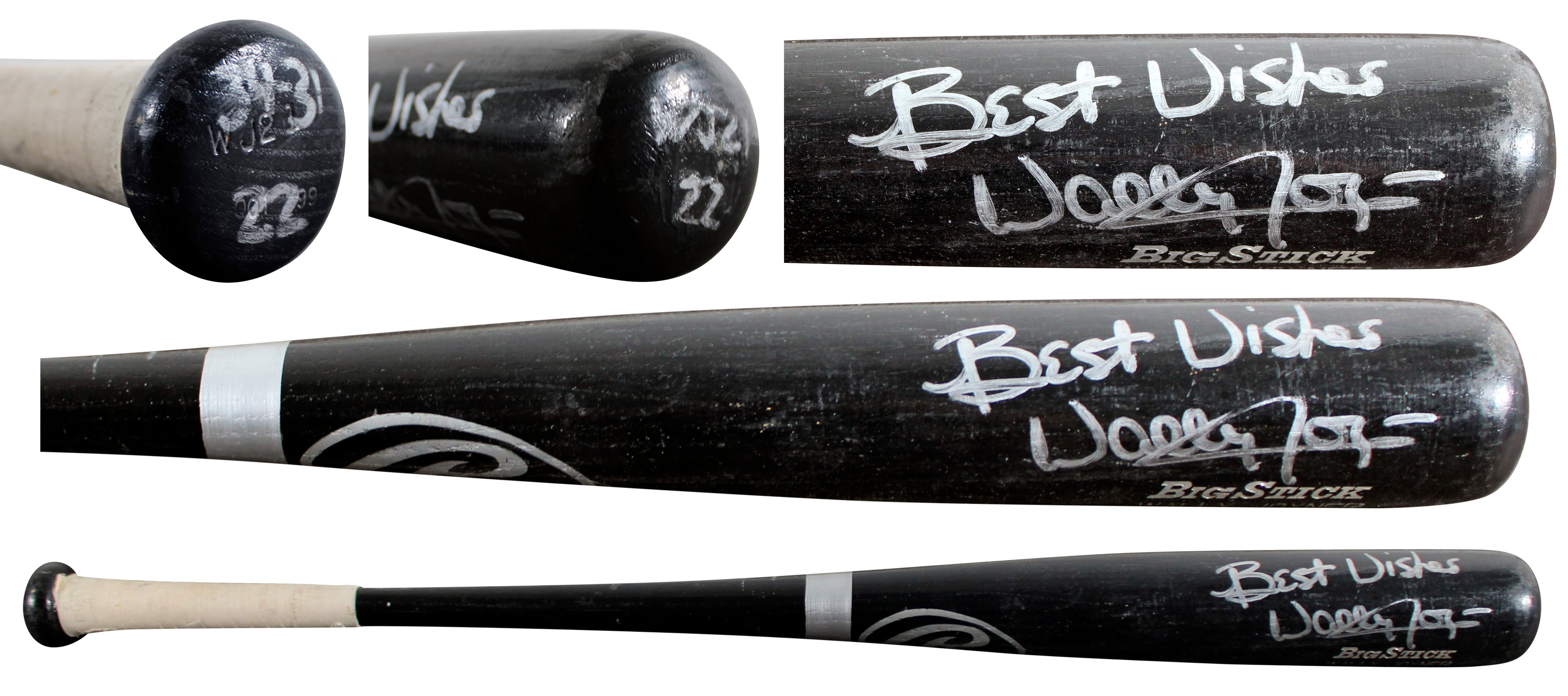 Padres Wally Joyner Signed Game Used Rawlings Big Stick Player Model Bat BAS