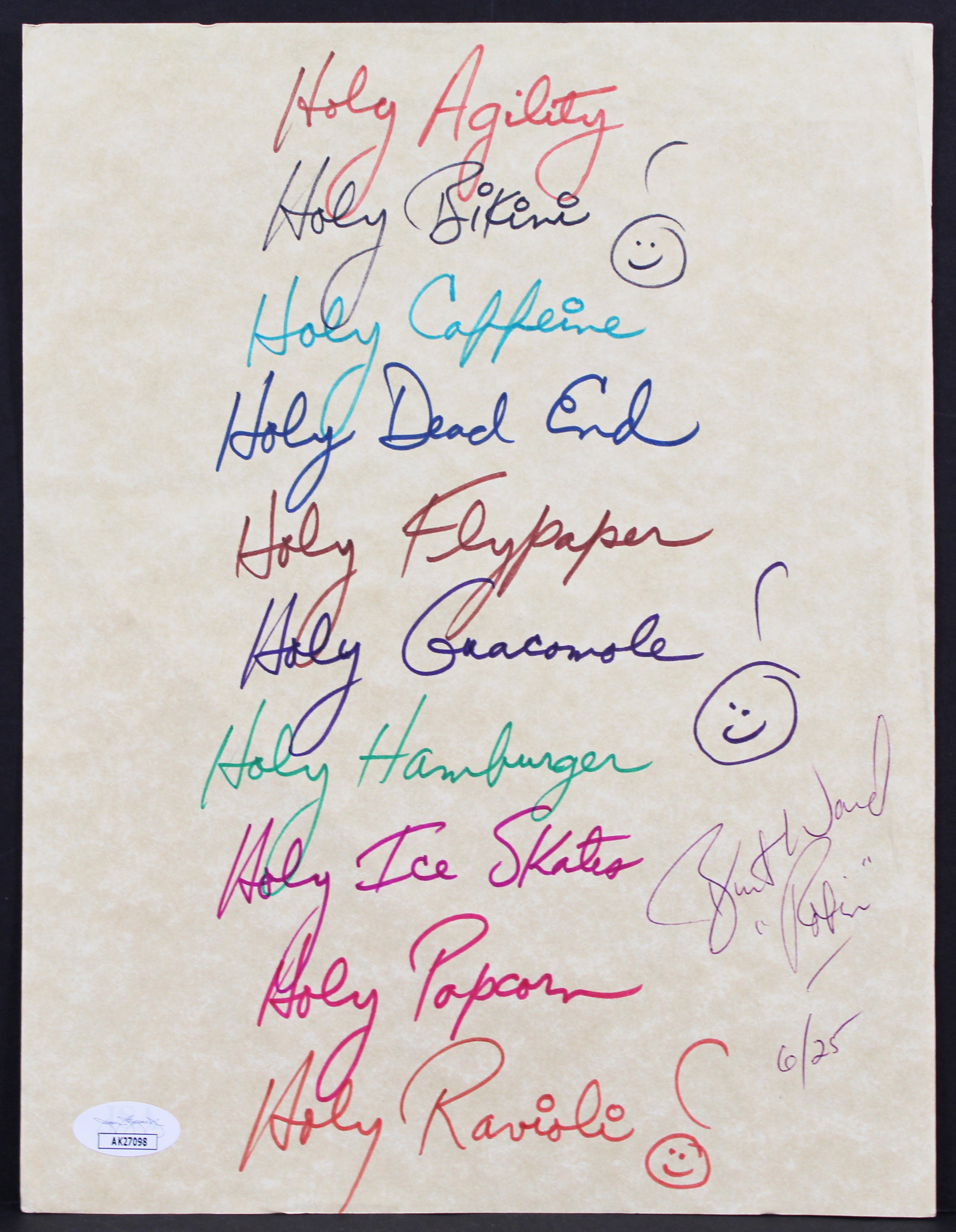 Burt Ward Batman "Holy... Robin" Signed 8.5x11 Handwritten Sheet JSA #AK27098