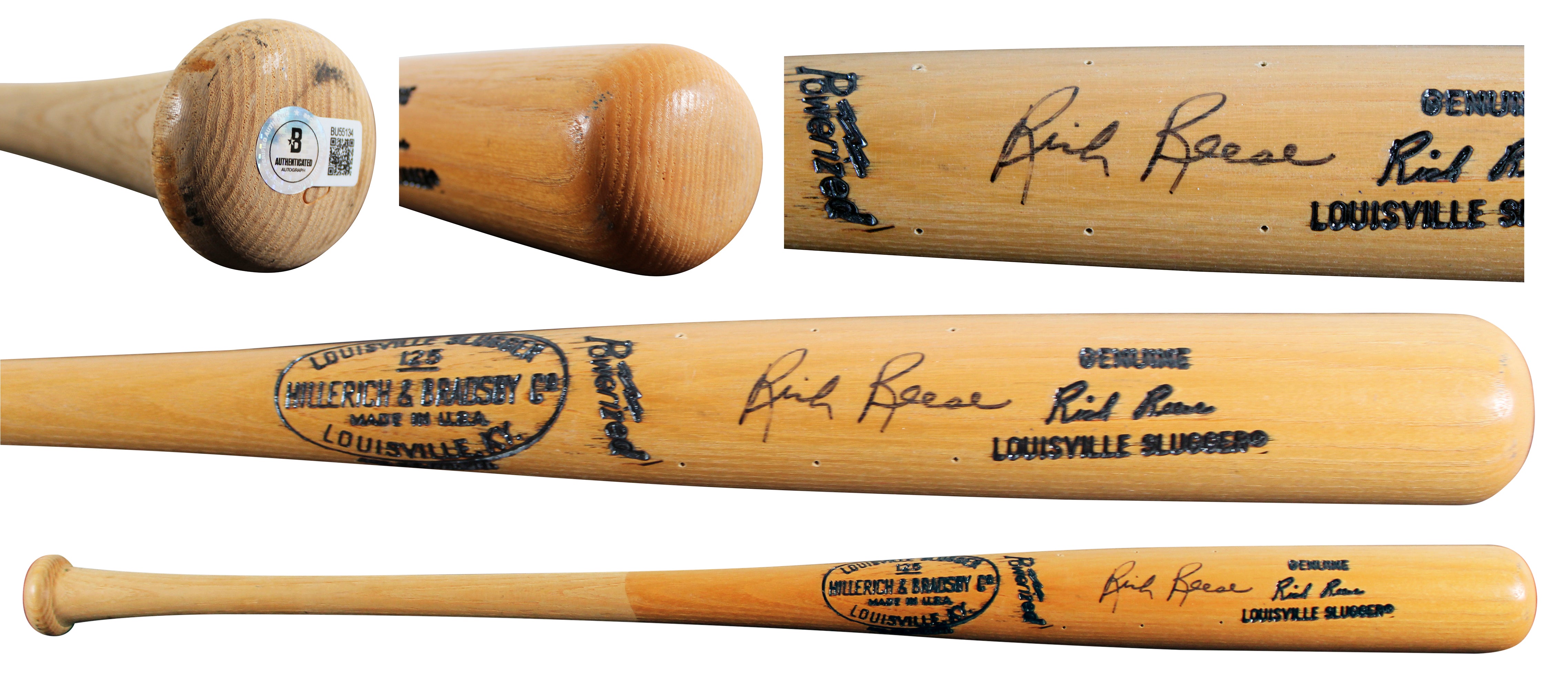 Twins Rich Reese Signed H&B Louisville Slugger Player Model Bat BAS #BU55134