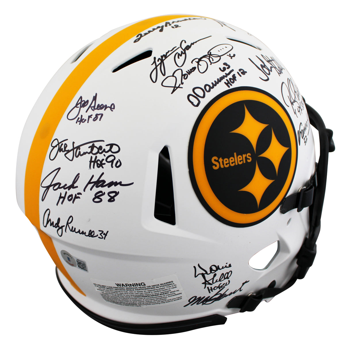 Steelers (16) Bradshaw, Bettis, Greene Signed Lunar F/S Speed Proline Helmet BAS