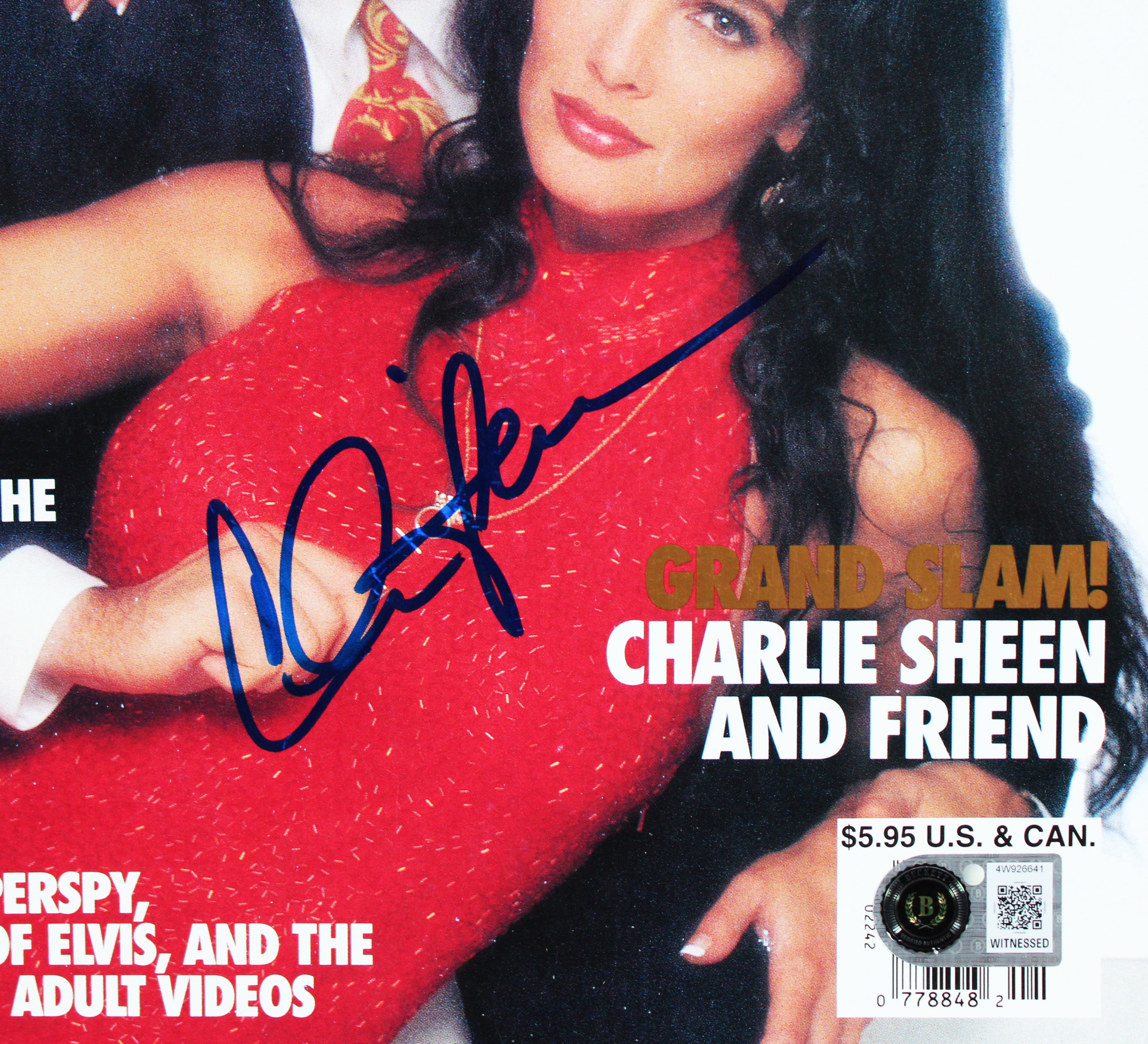 Charlie Sheen Signed January 1993 Penthouse Magazine Cover BAS Witness #4W926641