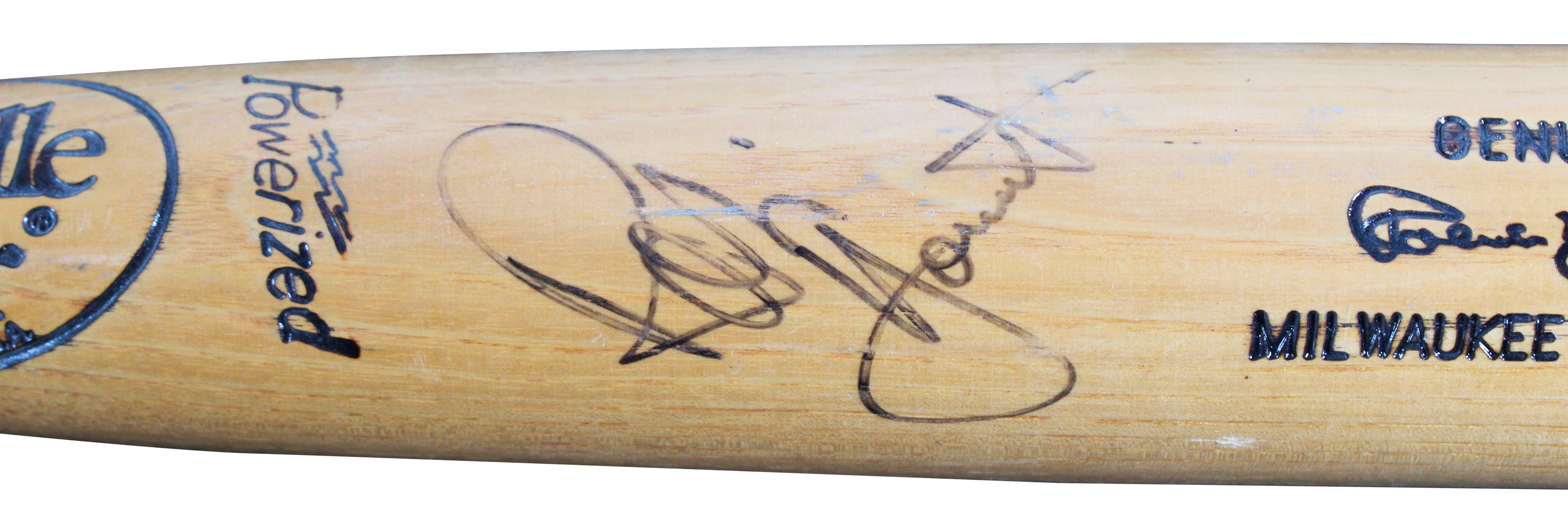 Brewers Robin Yount Signed Game Used Louisville Slugger Player Model Bat BAS
