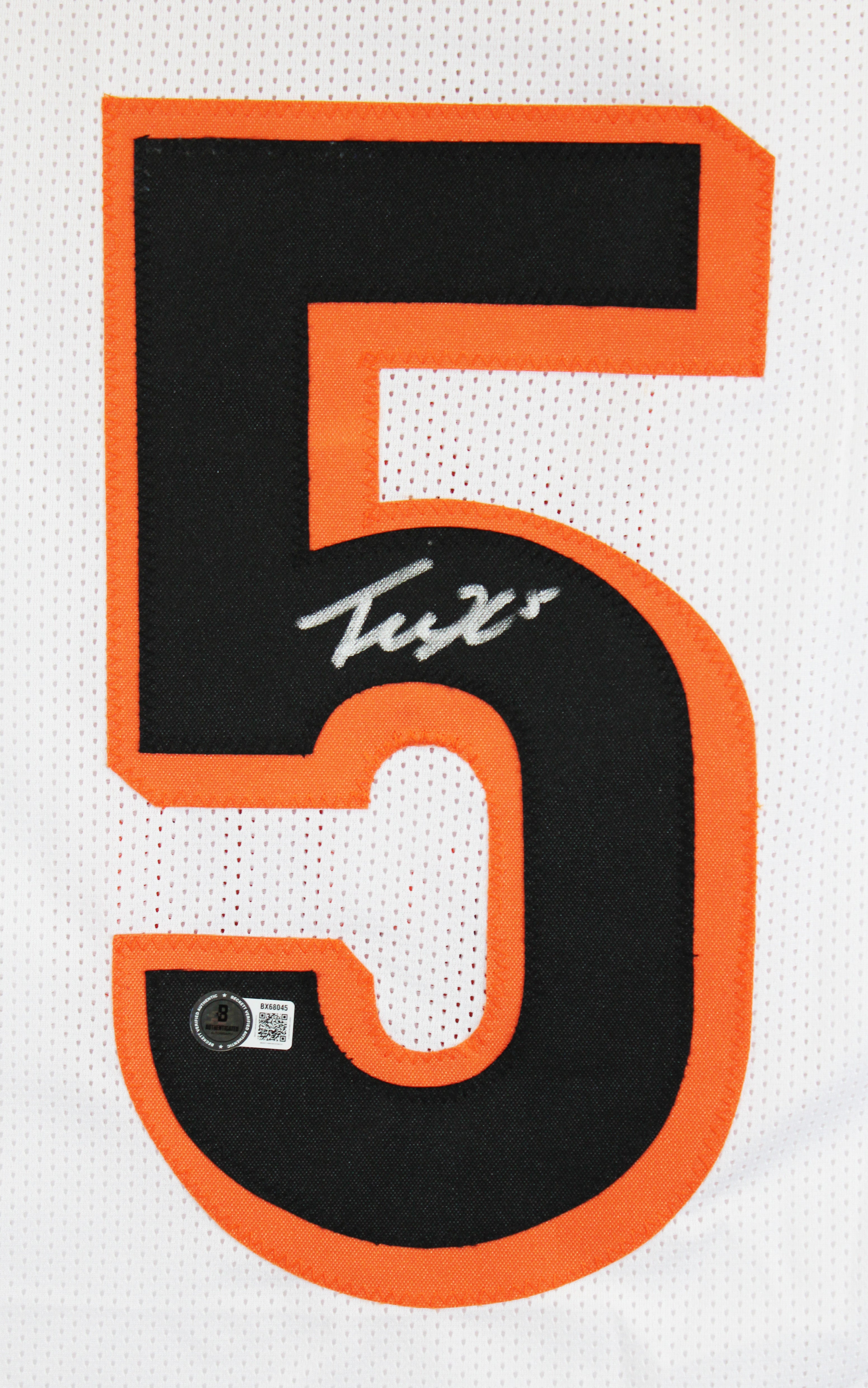Tee Higgins Authentic Signed White Pro Style Jersey Autographed BAS 2