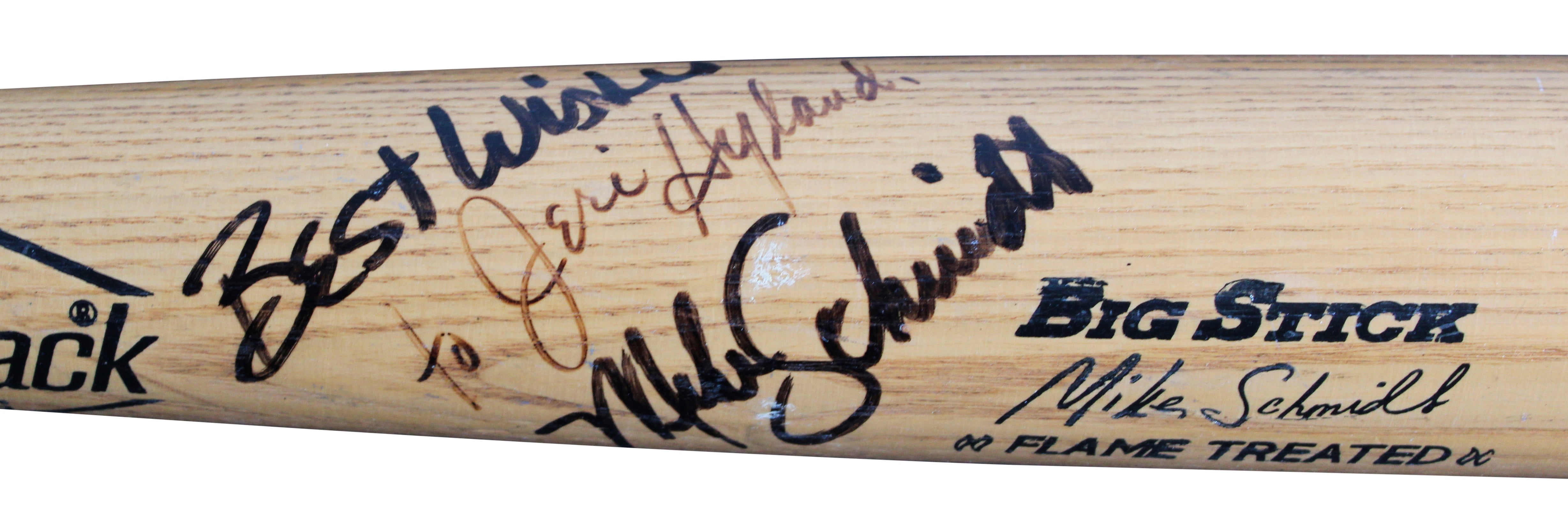 Phillies Mike Schmidt Signed Rawlings Big Stick Player Model Bat BAS #BU55129