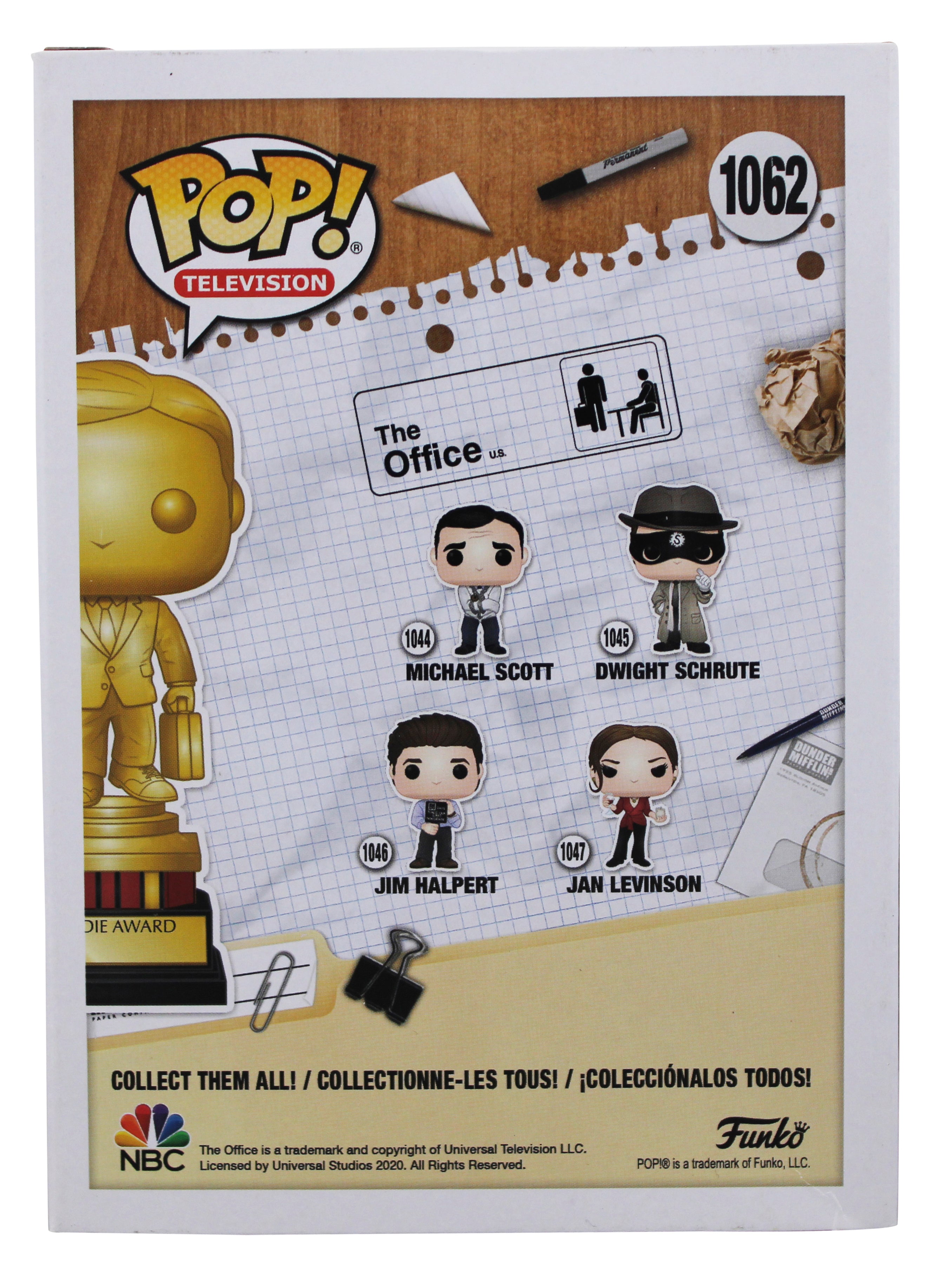 Kate Flannery "2x Insc" Signed Dundie Award #1062 Funko Pop Figure PSA/DNA Itp 2