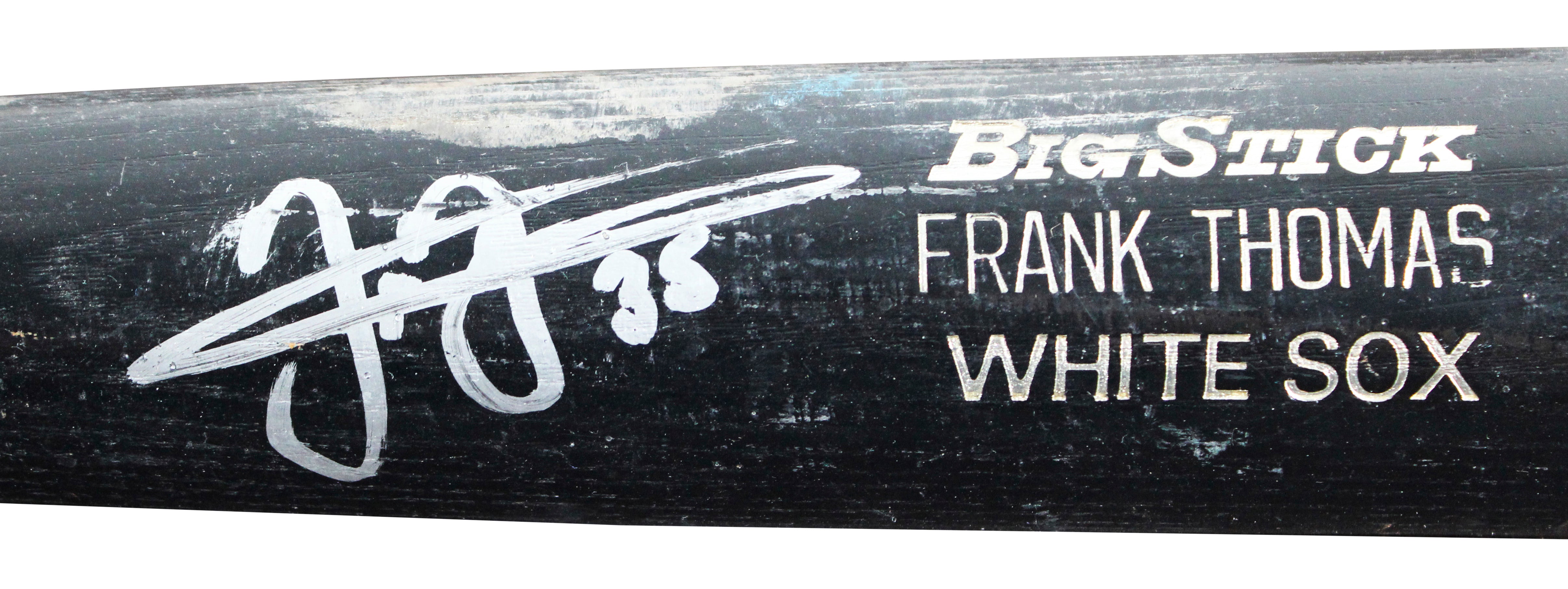 White Sox Frank Thomas Signed Game Used Rawlings Big Stick Player Model Bat BAS