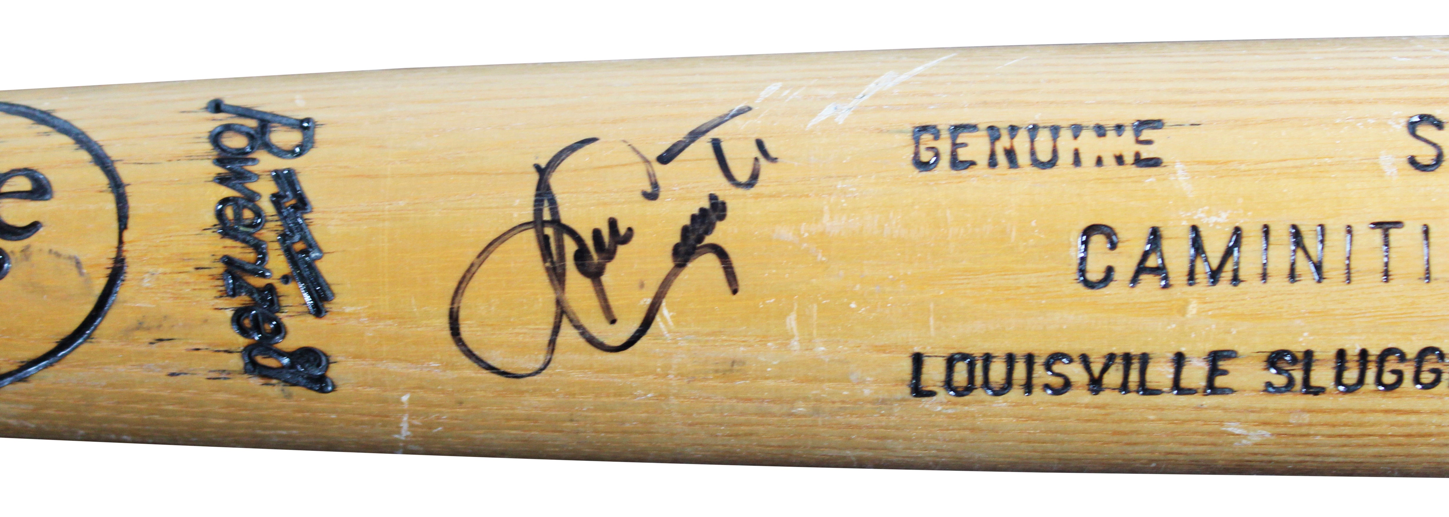 Astros Ken Caminiti Signed Game Used Louisville Slugger Player Model Bat BAS