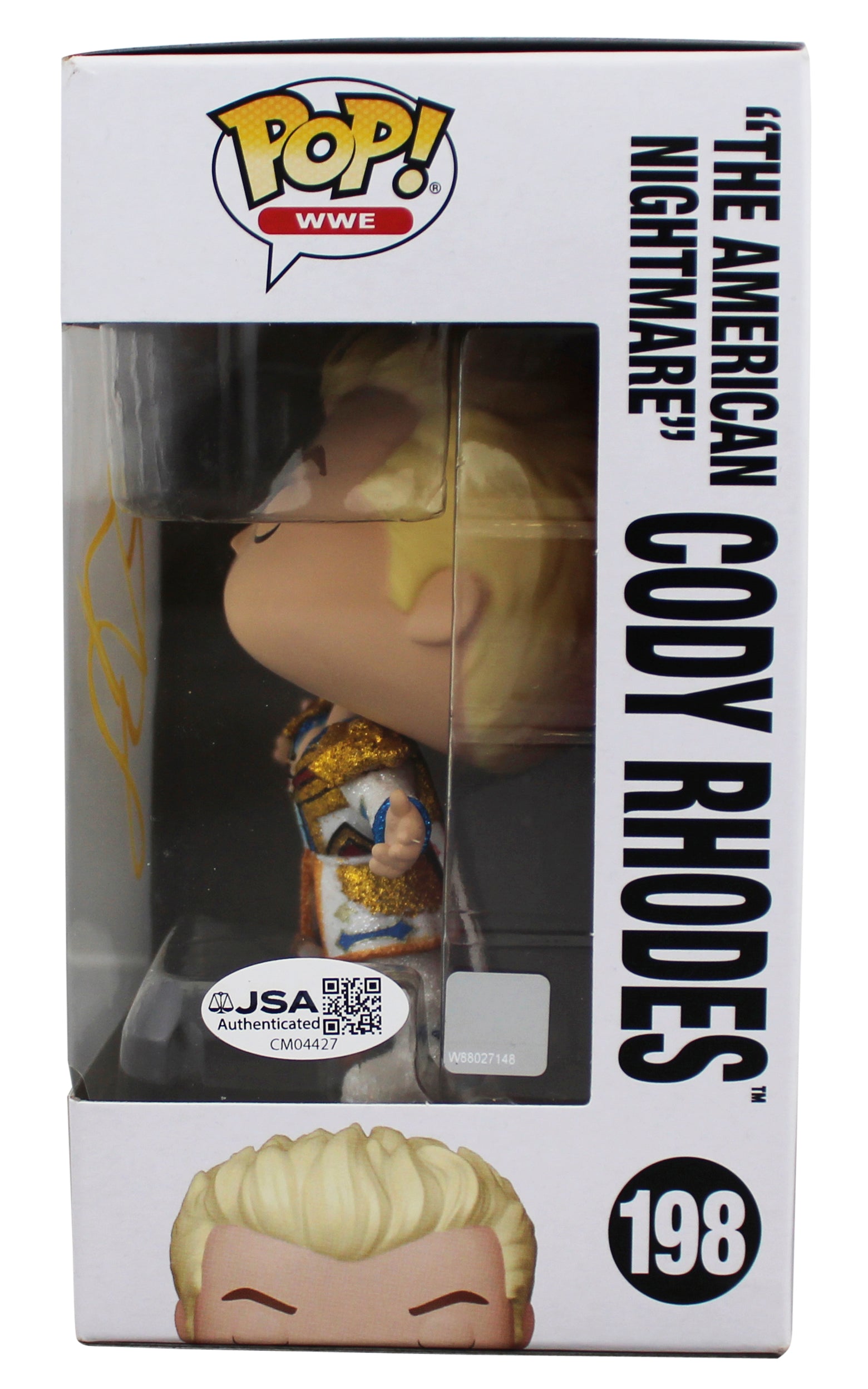 WWE Cody Rhodes Authentic Signed #198 Funko Pop Vinyl Figure JSA #CM04427