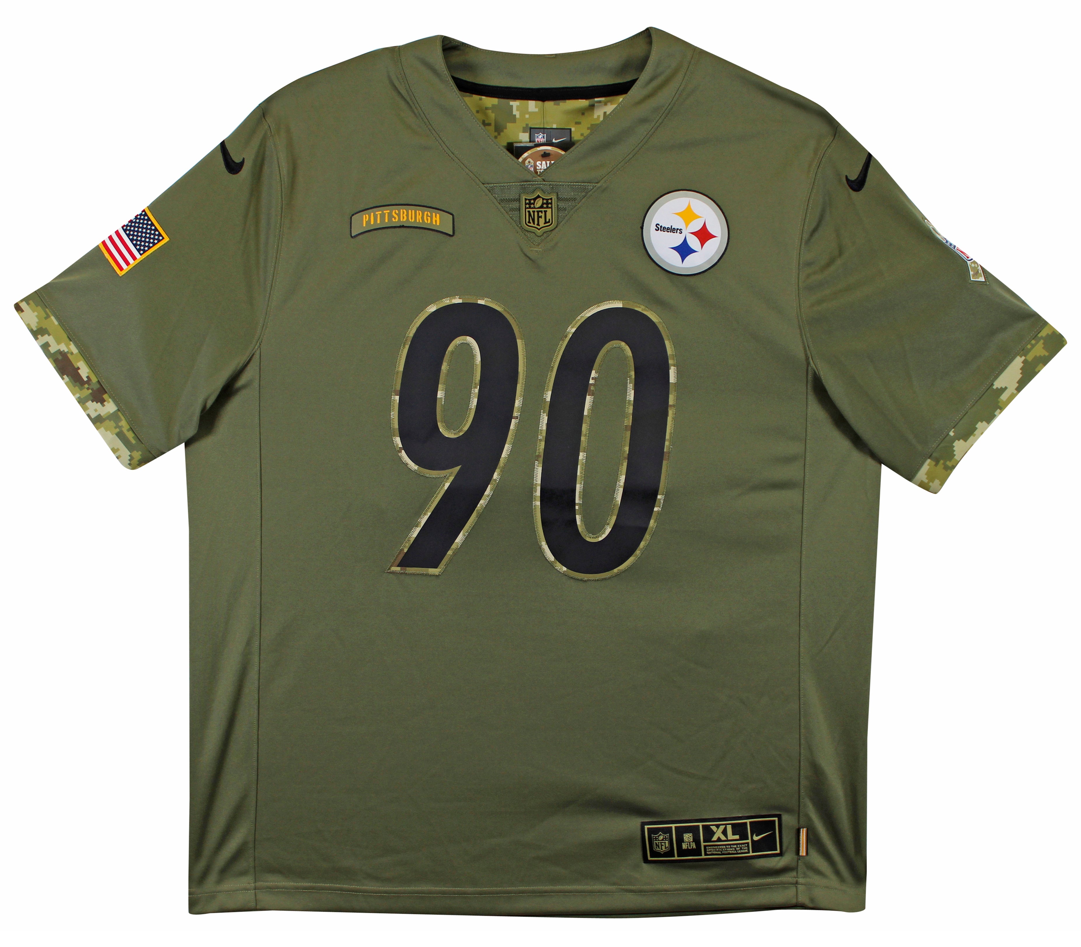 Steelers T.J. Watt Signed 2022 Salute to Service Nike Limited Jersey BAS Witness