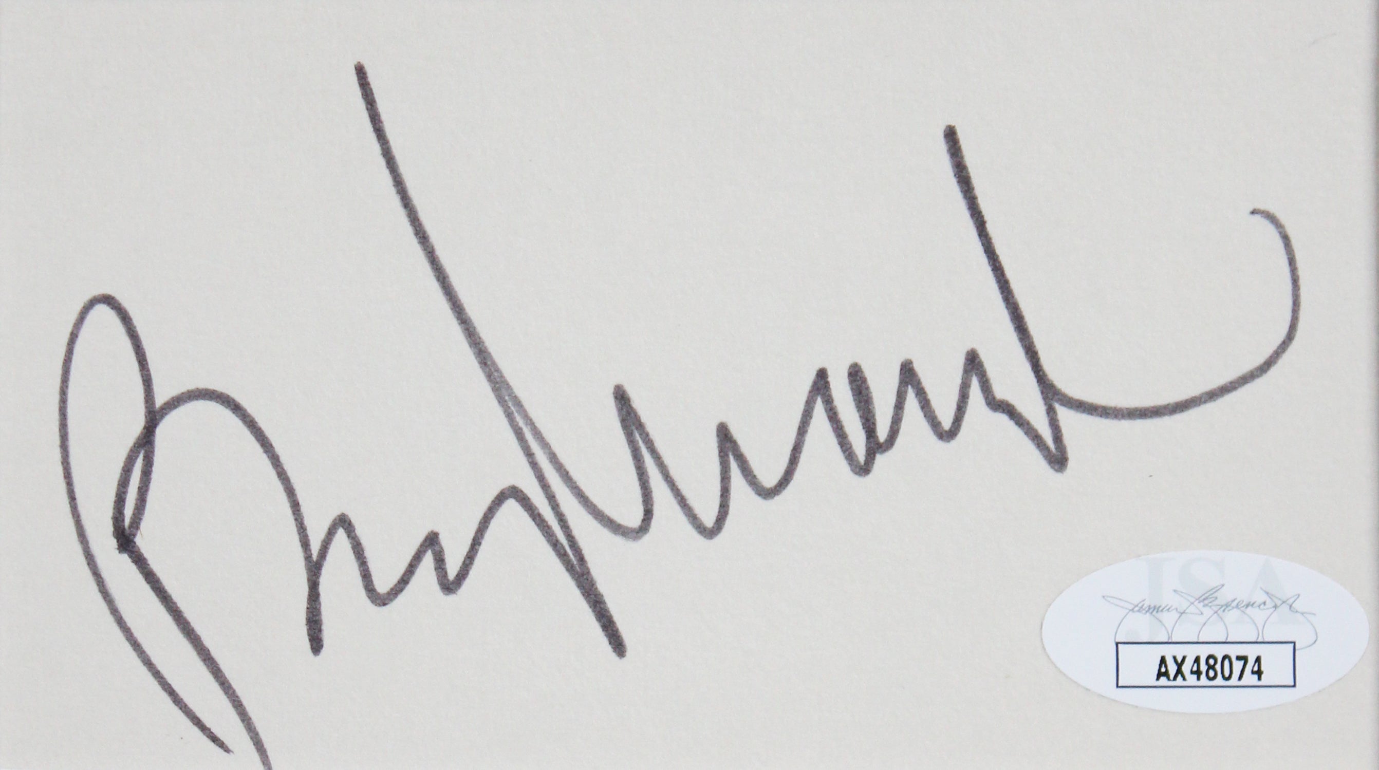 Barry Manilow Authentic Signed & Framed 3x5 Index Card Autographed JSA #AX48074