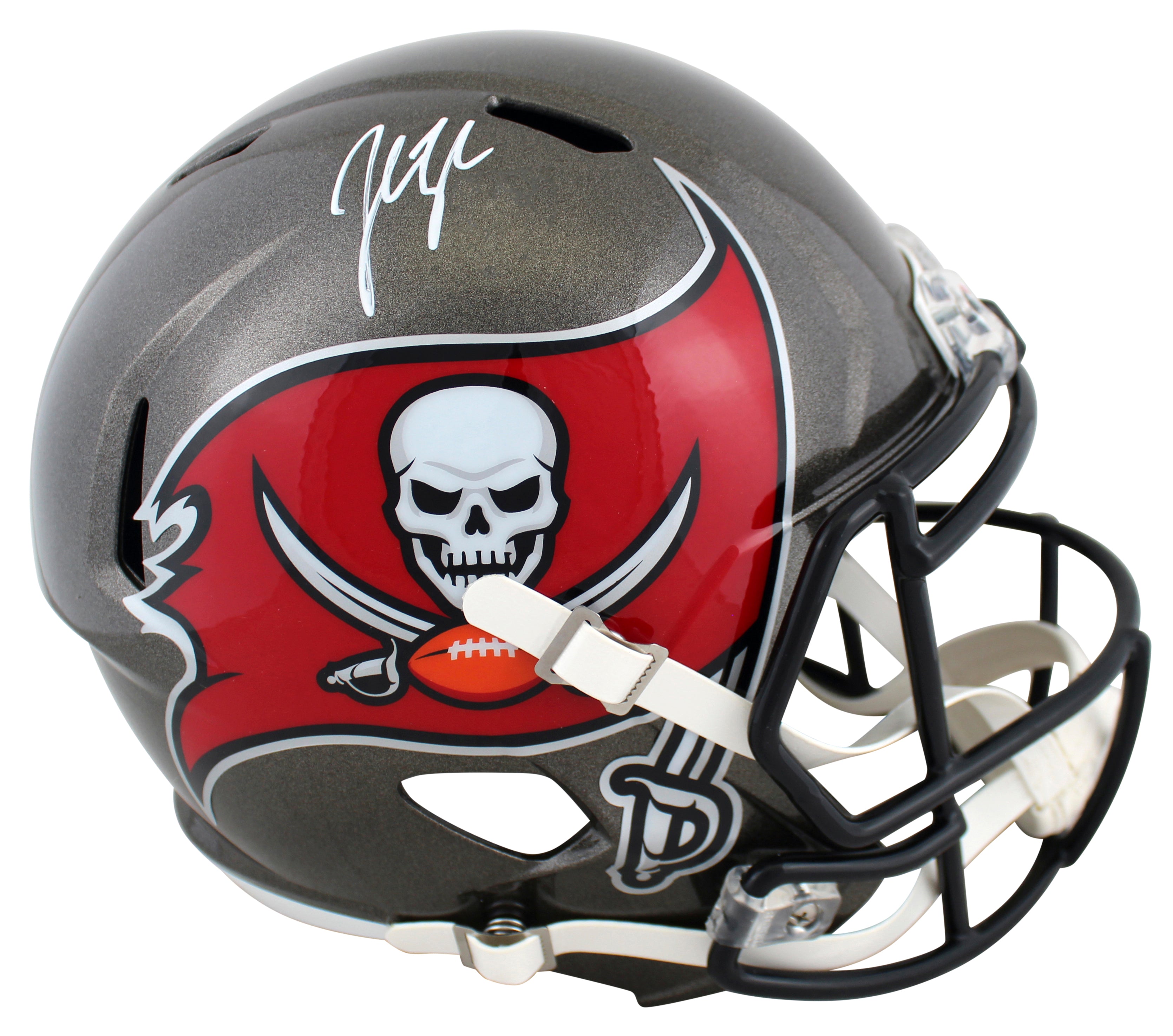 Buccaneers John Lynch Signed Full Size Speed Rep Helmet W/ Case BAS Witnessed