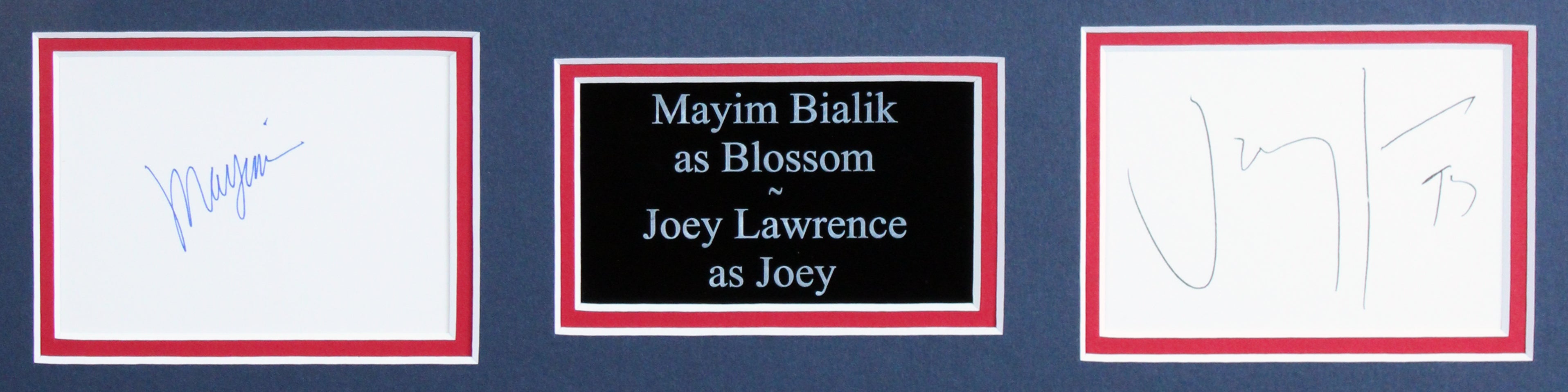 Bayim Bialik & Joey Lawrence Blossom Authentic Signed Framed Display BAS
