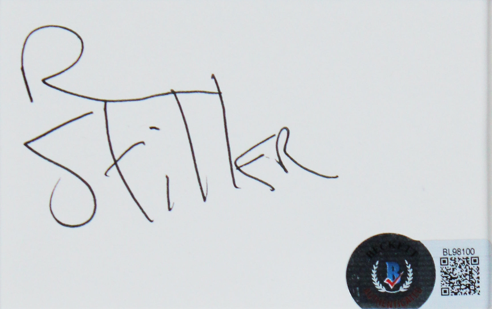 Ben Stiller Night at the Museum Signed Index Card Framed Display BAS #BL98100