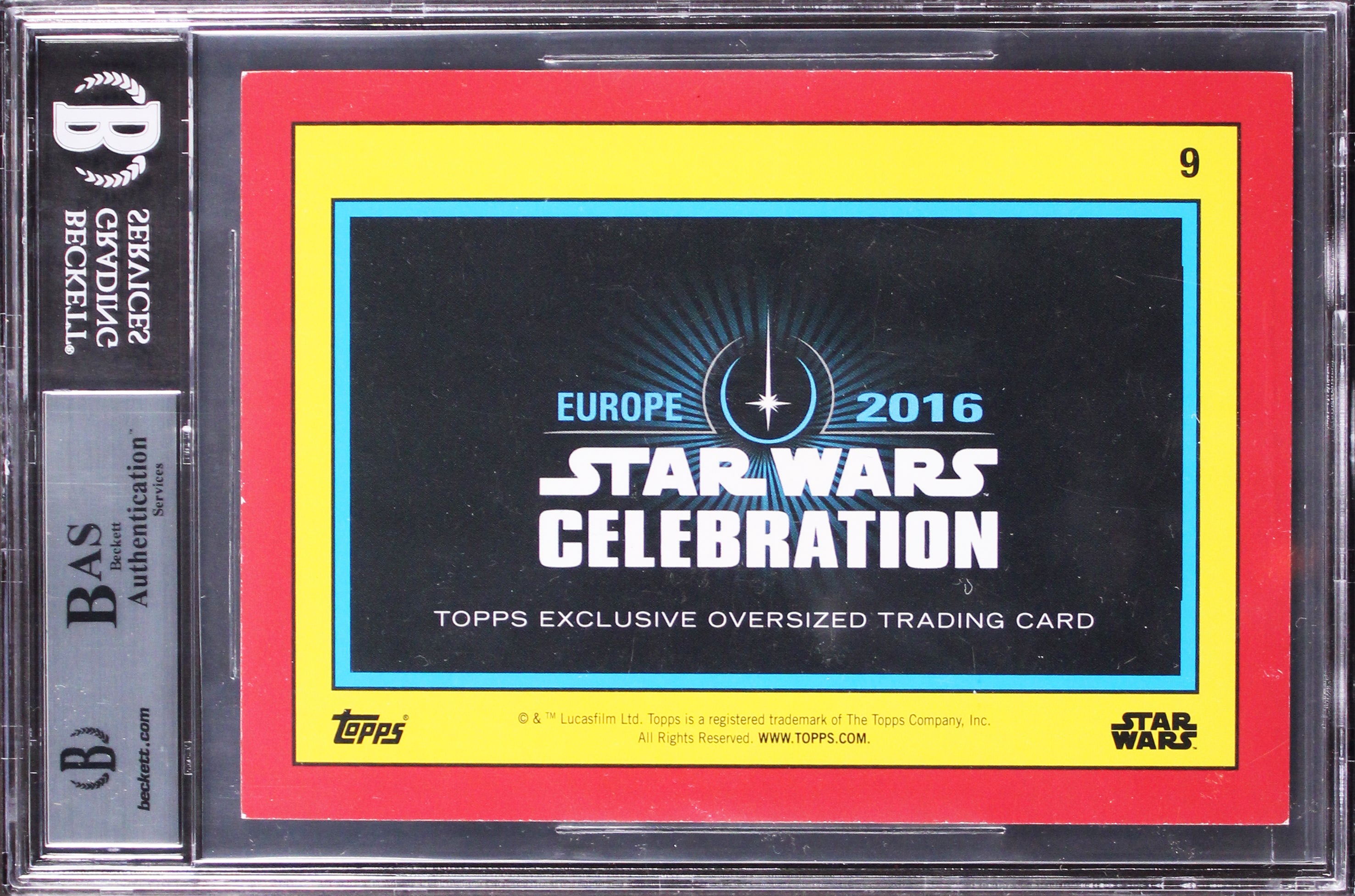 Ewan McGregor & Ray Park Signed 2016 Star Wars Celebration OS #9 Card BAS Slab