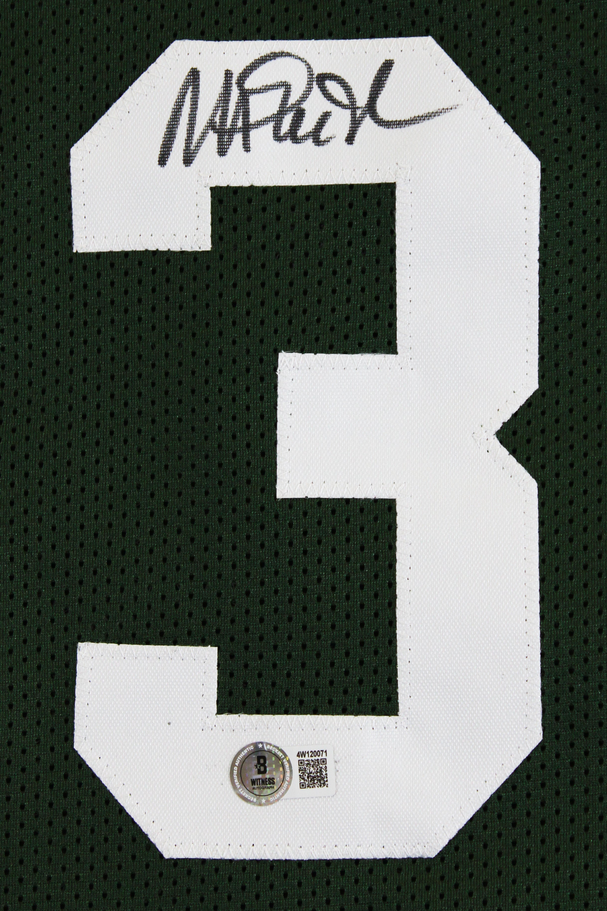 Michigan State Magic Johnson Signed Green Pro Style Jersey BAS Witness #4W120071