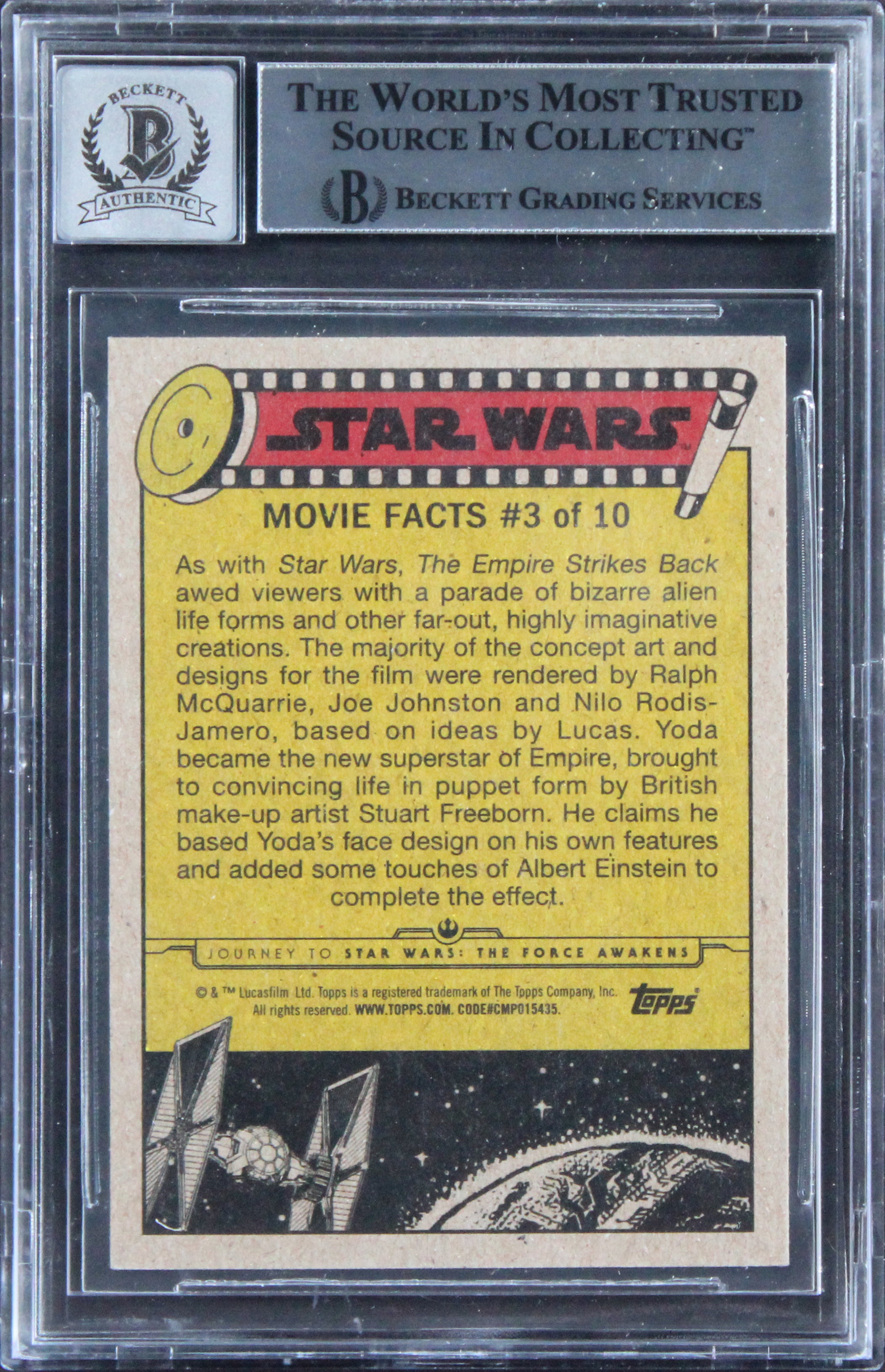 Star Wars (5) Bulloch +4 Signed 2015 SW JTT FA #53 Card Auto 10! BAS Slabbed