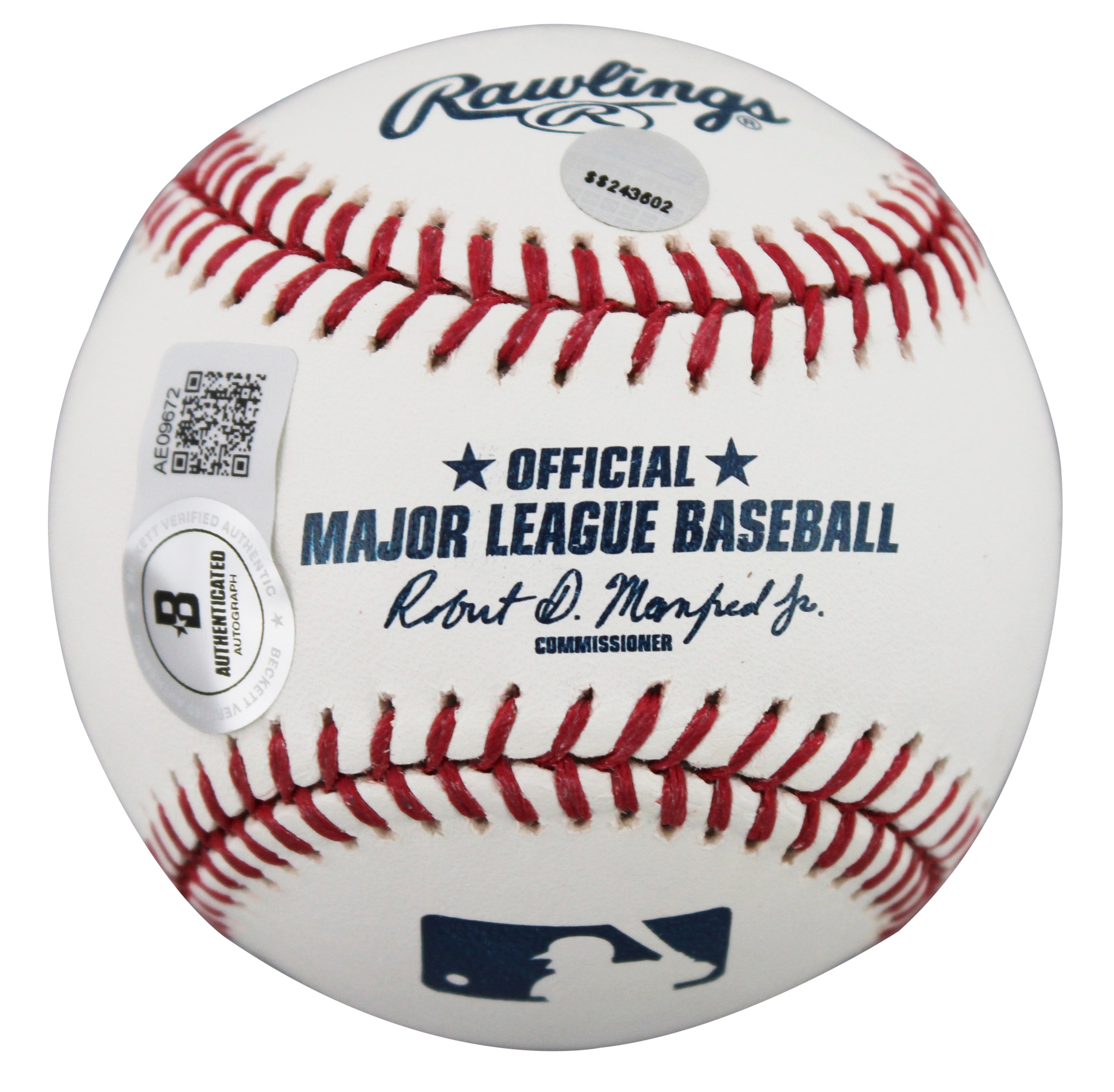 Yankees Derek Jeter Authentic Signed Manfred Oml Baseball BAS #AE09672