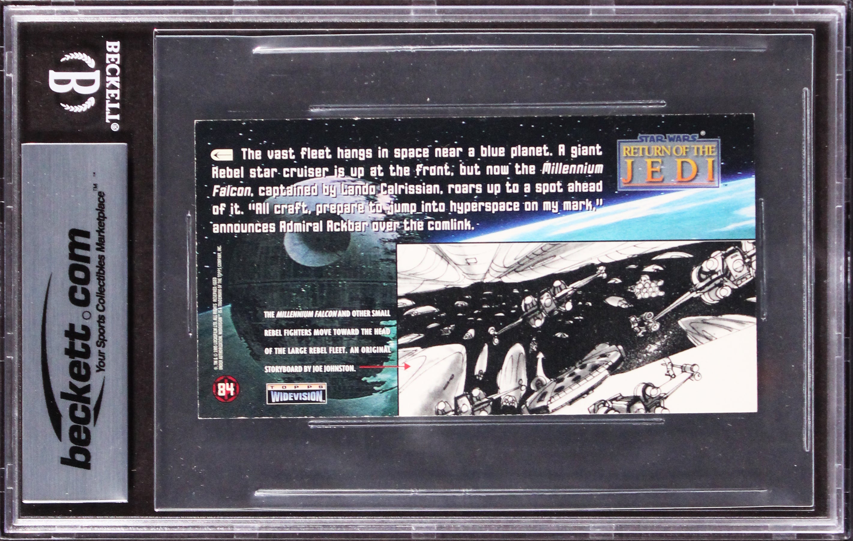 Star Wars (3) Huston, Bailey +1 Signed 1996 ROTJ WV #84 Card Auto 10! BAS Slab