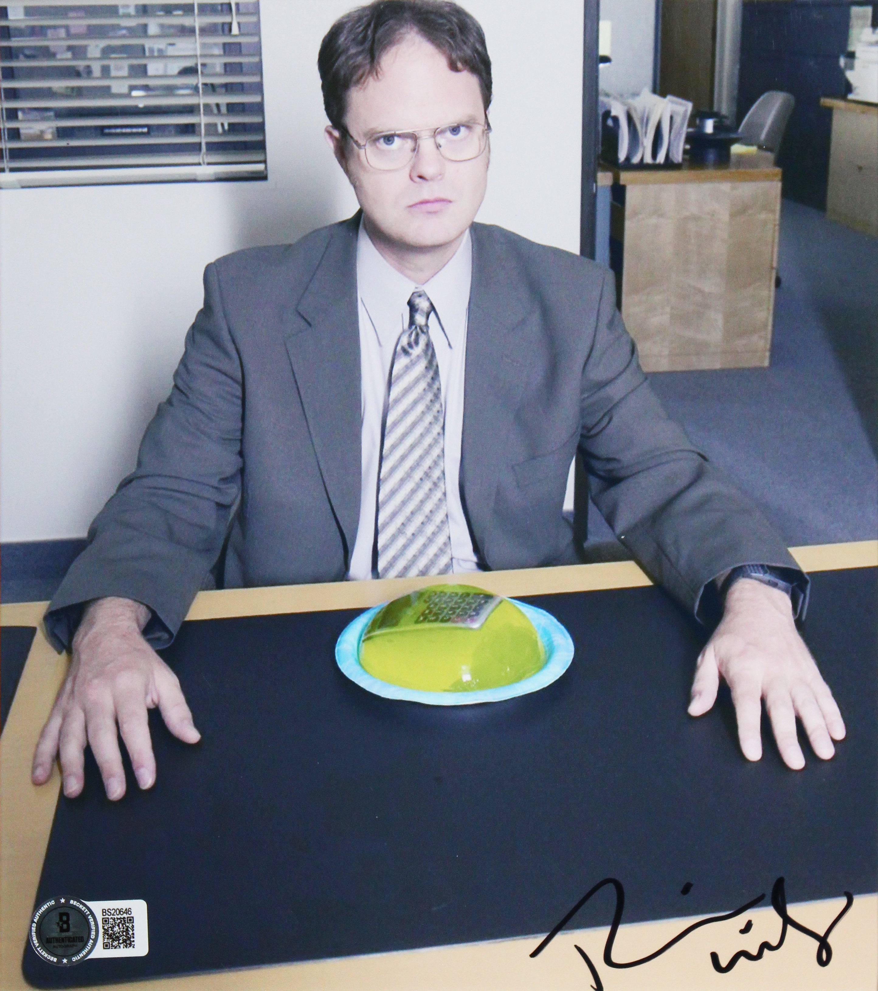 Steve Carell & Rainn Wilson The Office Authentic Signed 8x10 Framed Photo BAS