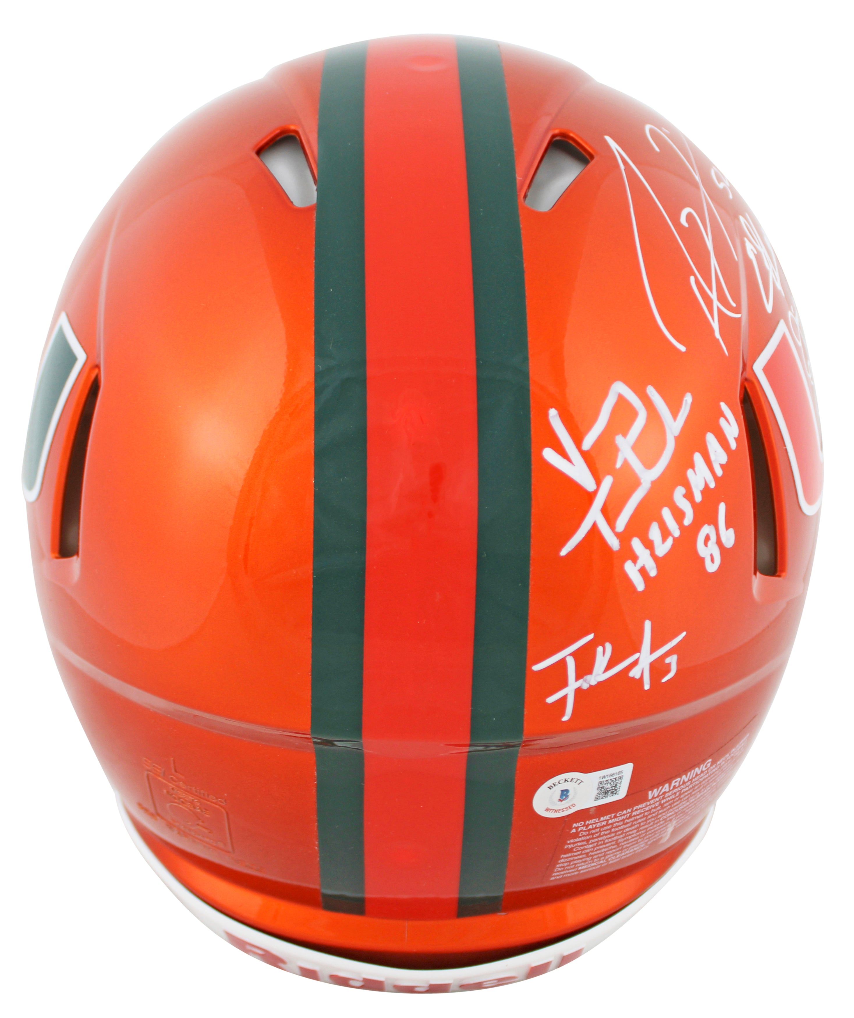 Miami Legends (8) Lewis, Irvin, +6 Signed Flash F/S Speed Proline Helmet BAS Wit