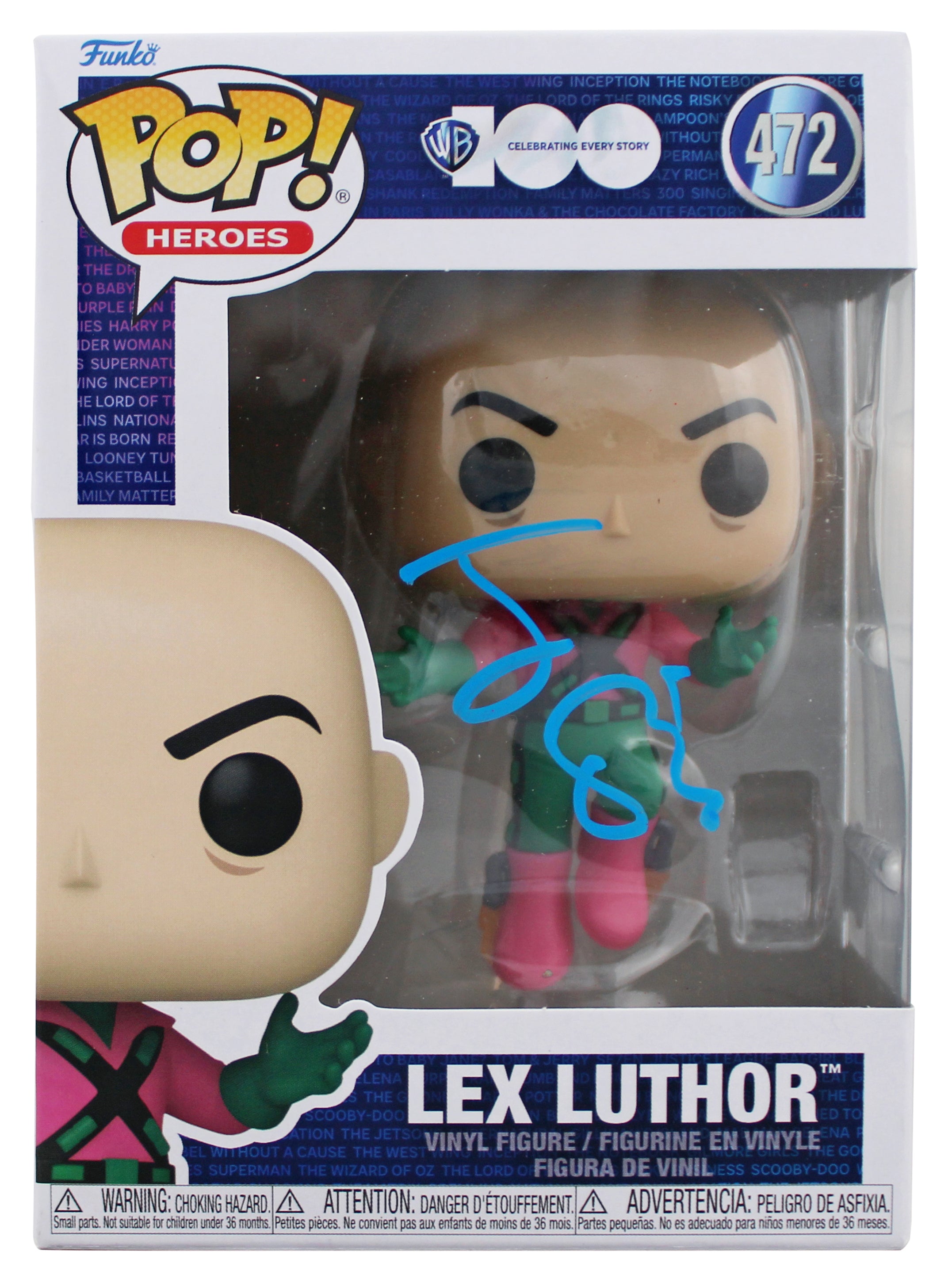 Jesse Eisenberg Lex Luthor Signed #472 Funko Pop Vinyl Figure BAS #BK41409
