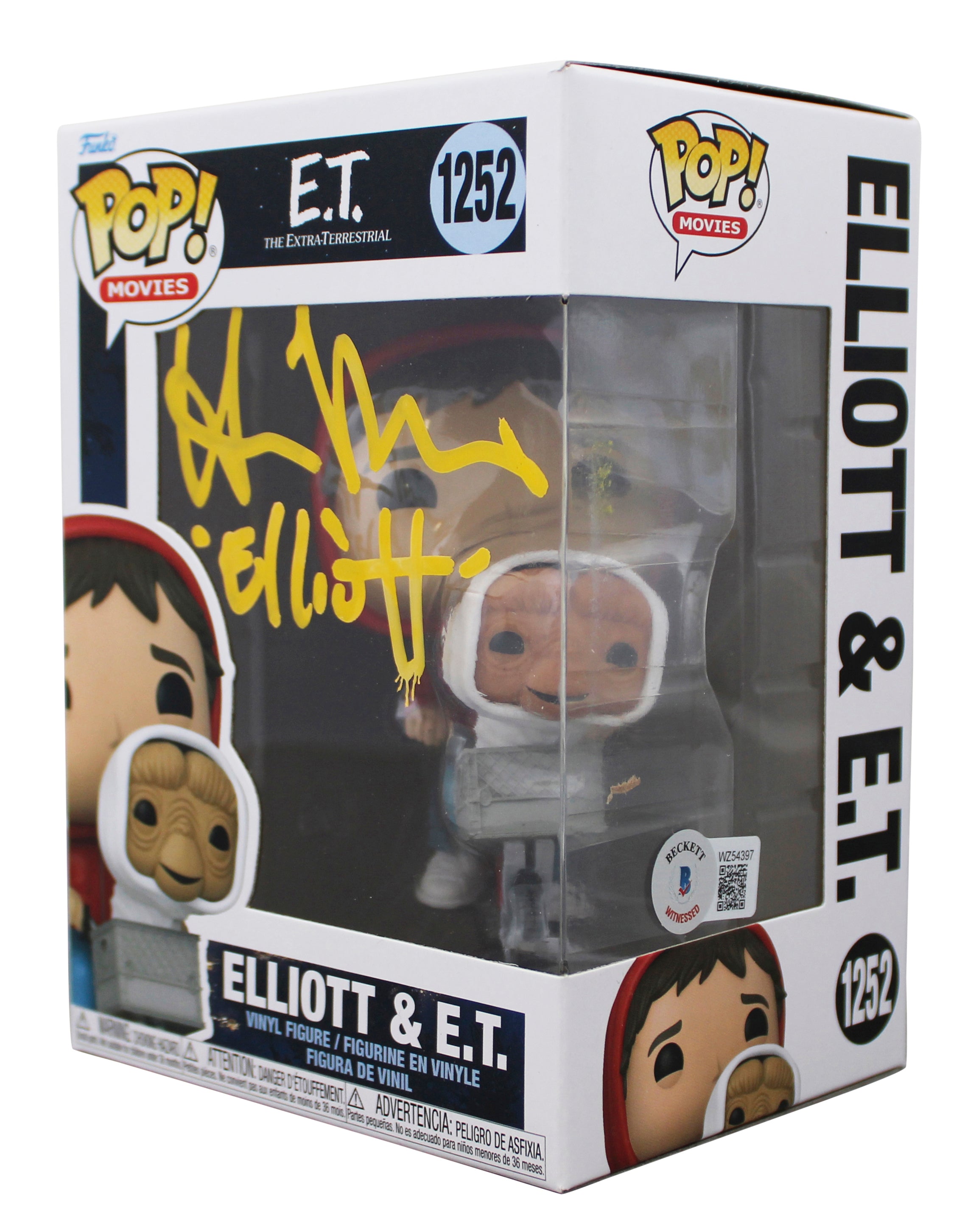 Henry Thomas E.T. "Elliott" Signed #1252 Funko Pop Vinyl Figure BAS Wit #WZ54397