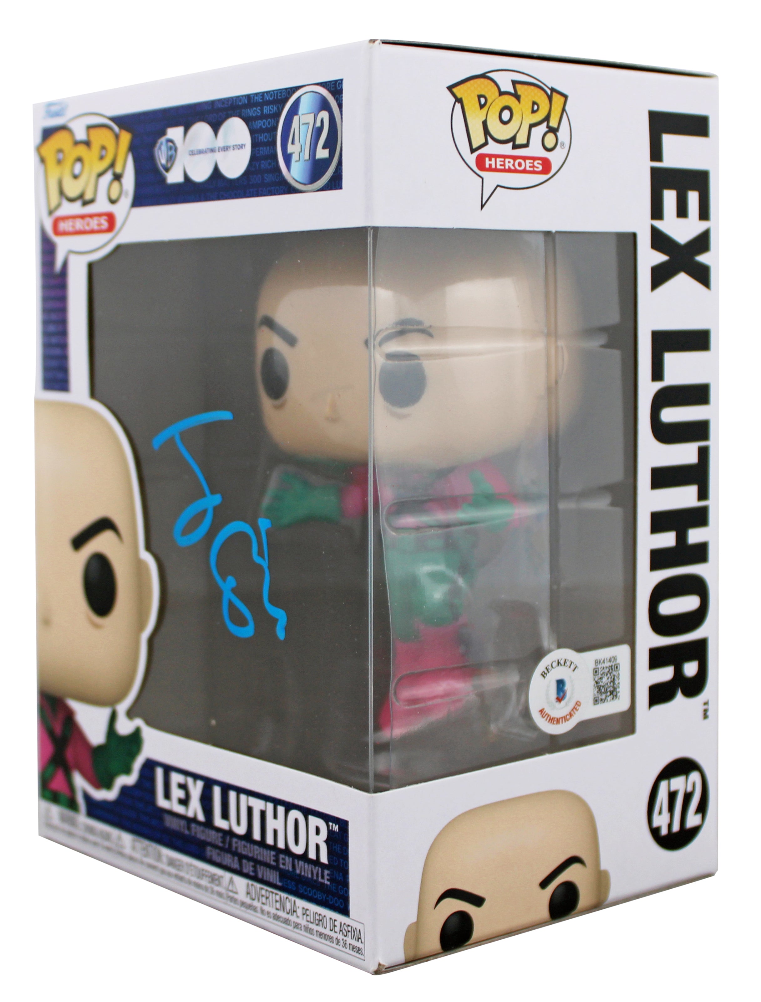 Jesse Eisenberg Lex Luthor Signed #472 Funko Pop Vinyl Figure BAS #BK41409