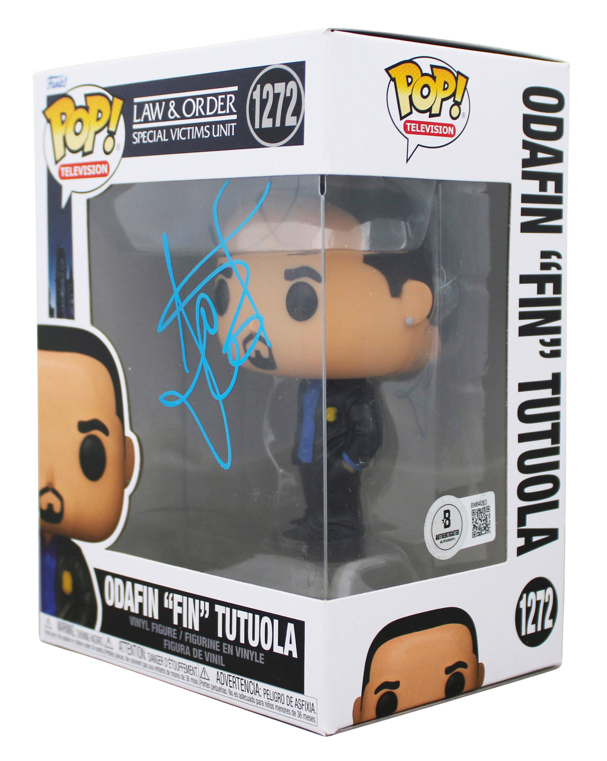 Ice-T Law & Order SVU Authentic Signed #1272 Funko Pop Vinyl Figure BAS #BM64063