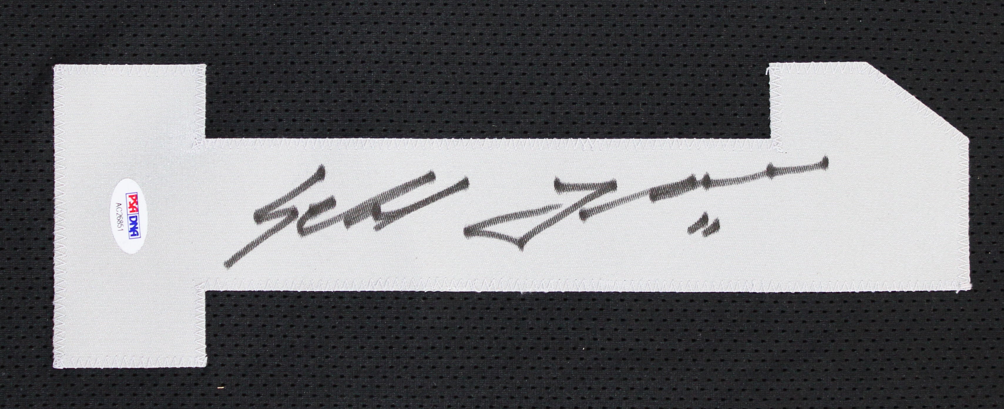 Sebastian Janikowski Authentic Signed Black Pro Style Jersey PSA/DNA #AC26851