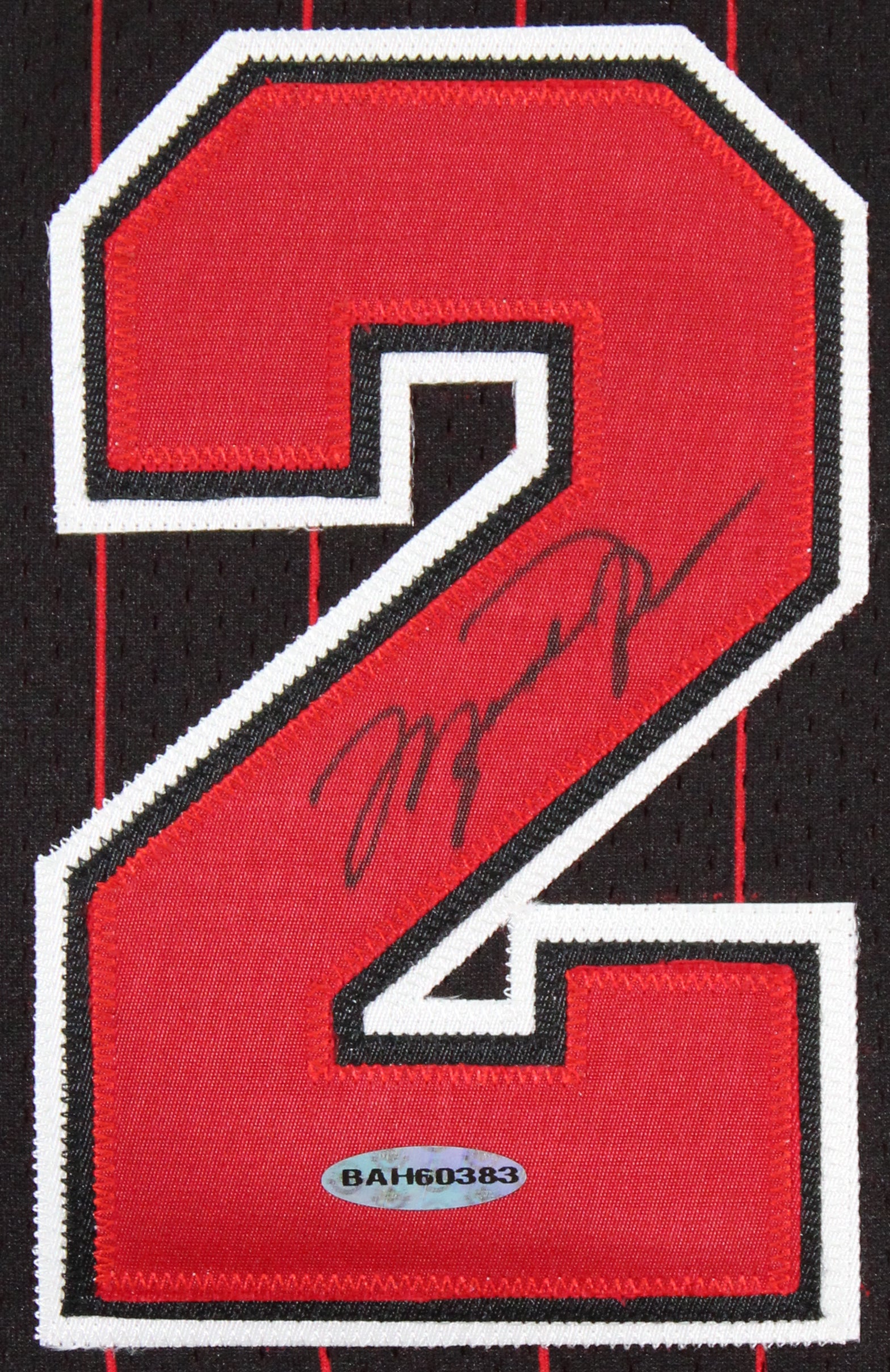 Bulls Michael Jordan Signed 96-97 Black M&N HWC Authentic Jersey UDA #BAH60383