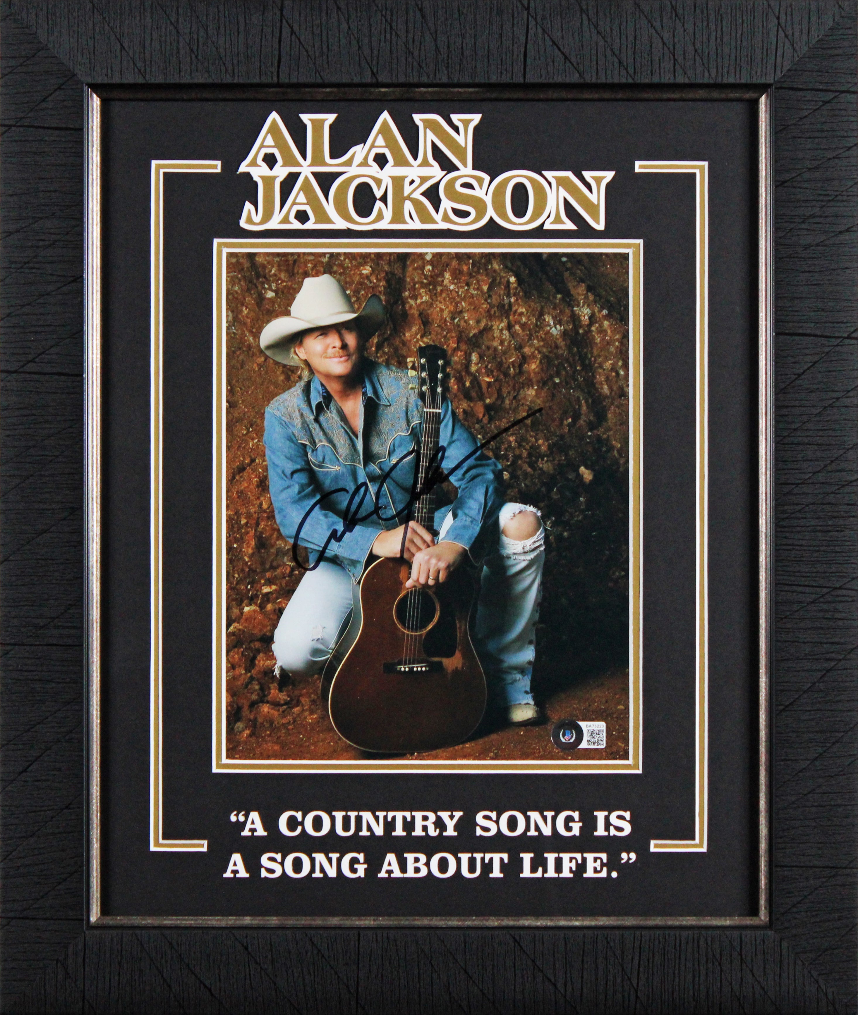 Alan Jackson Authentic Signed 8x10 Framed Photo Autographed BAS #BA73223