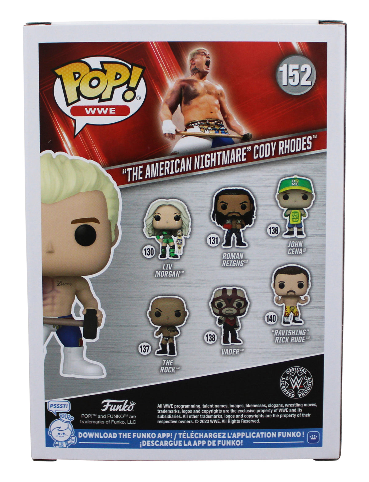 Cody Rhodes Authentic Signed WWE #152 Funko Pop Vinyl Figure BAS #BU89627