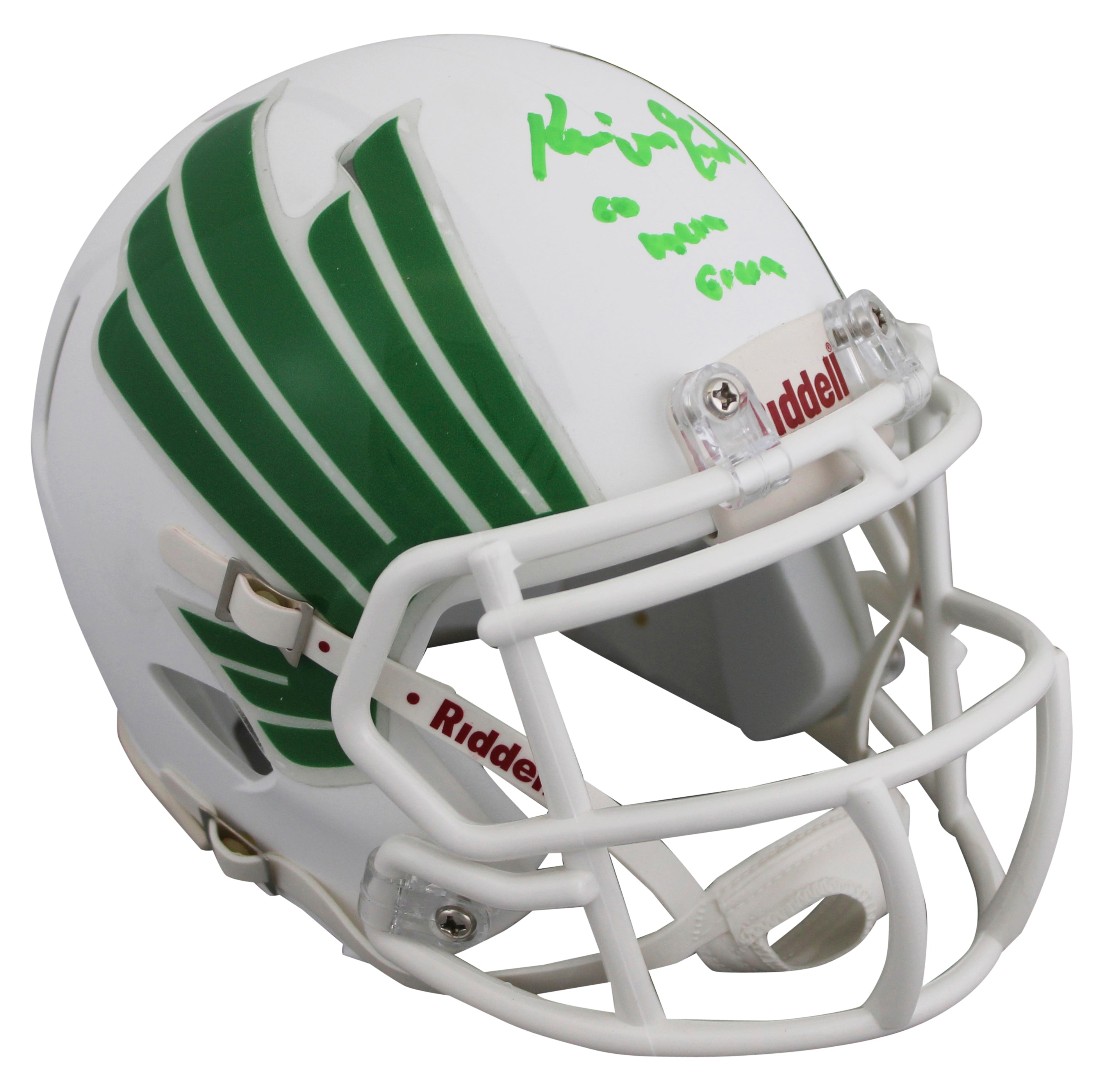 Kevin Adkisson Kevin Von Erich "IC" Signed White Speed Mini Helmet w/ Case BAS W