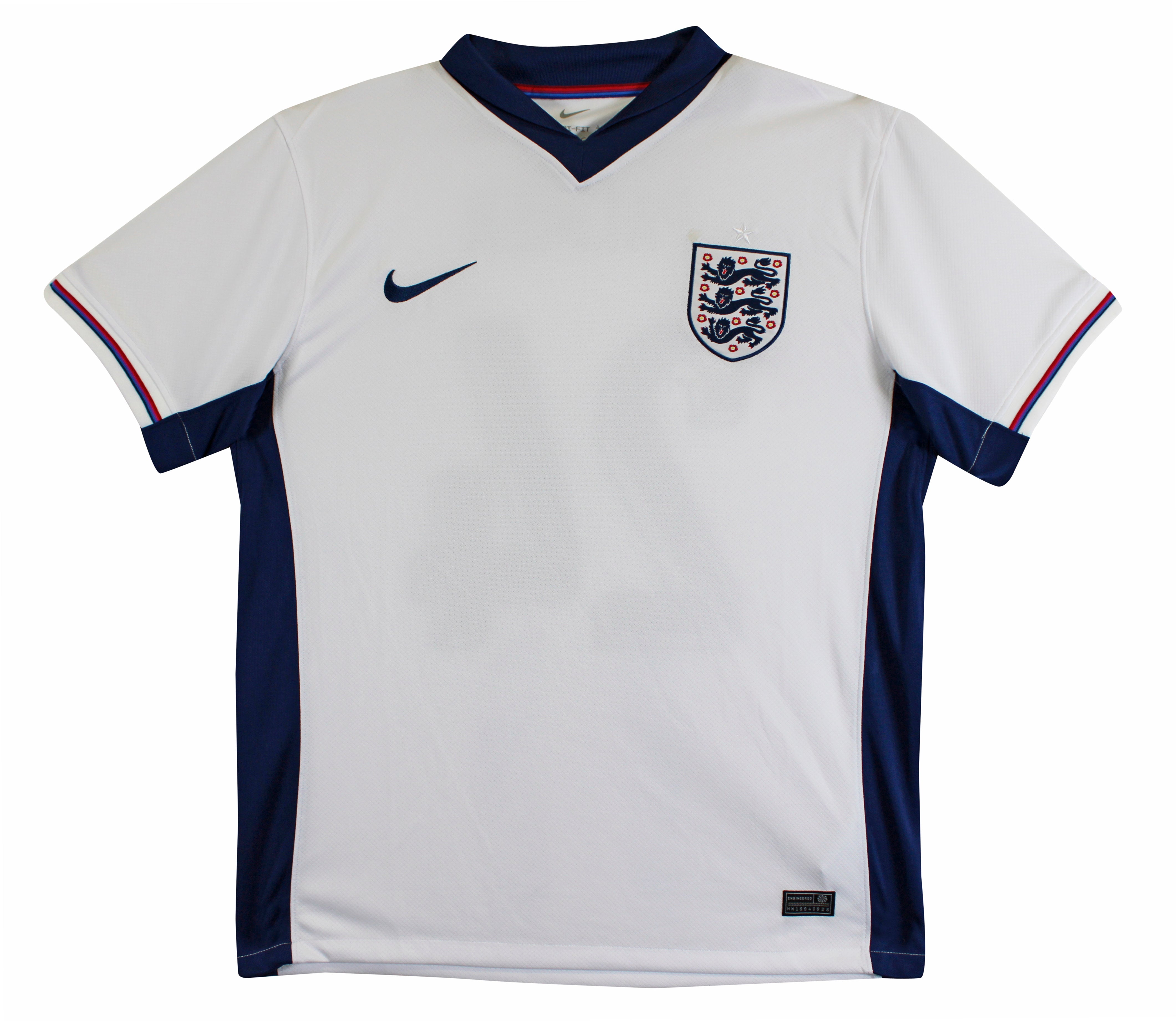 England Cole Palmer Authentic Signed White Nike Jersey Autographed BAS