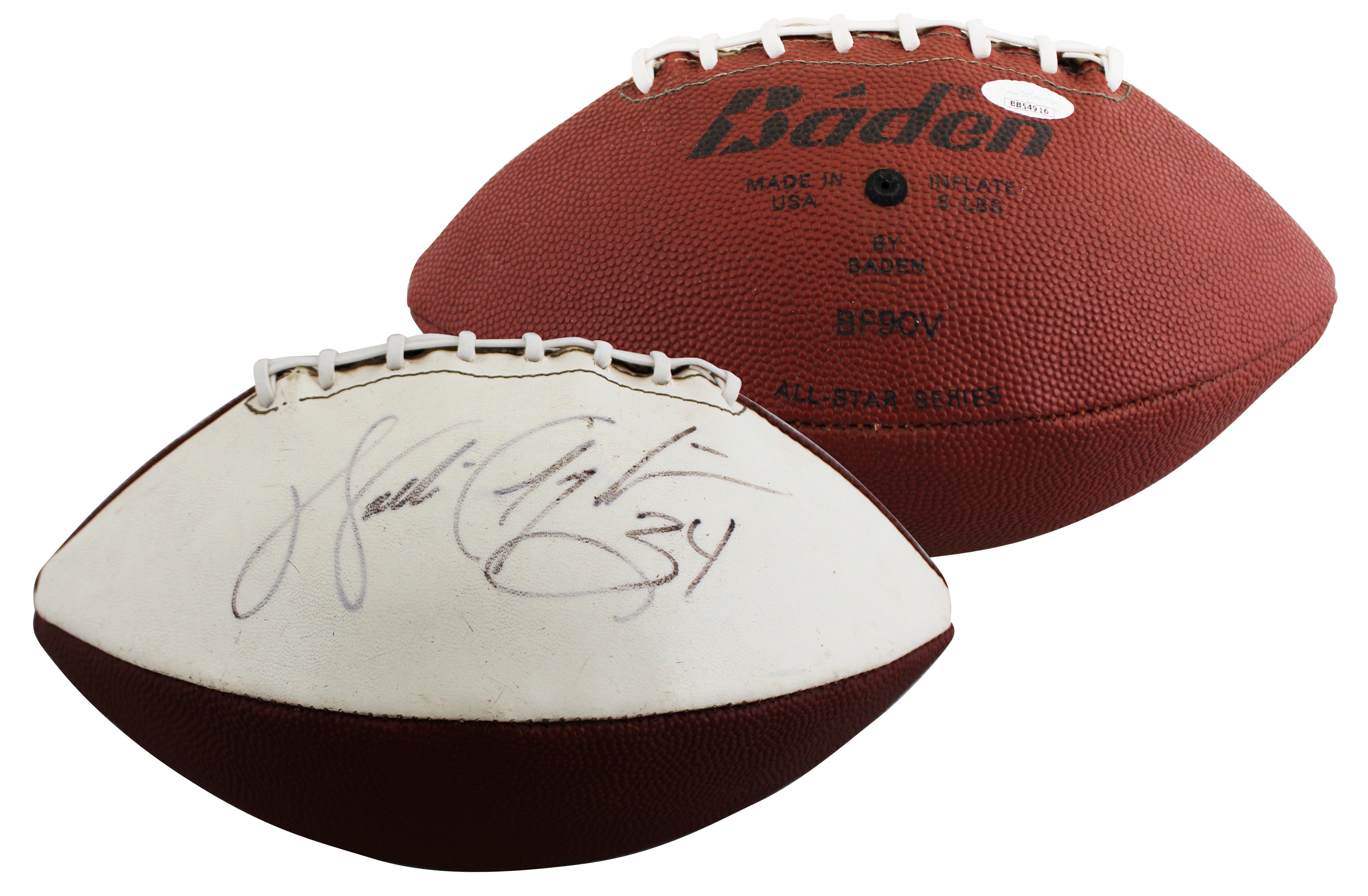 Bears Walter Payton Authentic Signed Baden White Panel Nfl Football JSA #BB54916