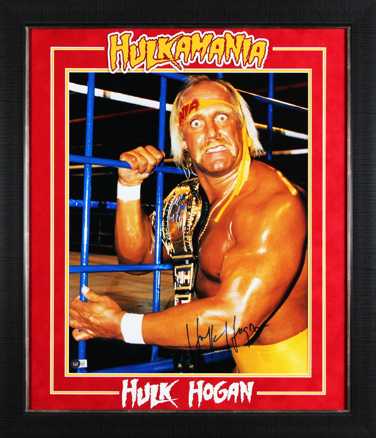 Hulk Hogan Authentic Signed 16x20 Framed Vertical Photo BAS Witnessed #WZ27106